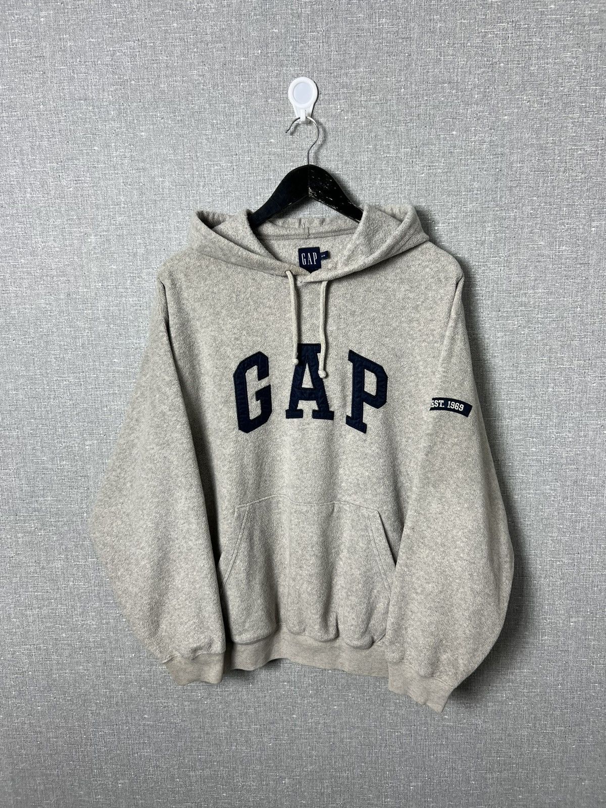 Gap Vintage Gap Pullover Fleece Grey Oversized Hoodie Size US M / EU 48-50 / 2 - 1 Thumbnail