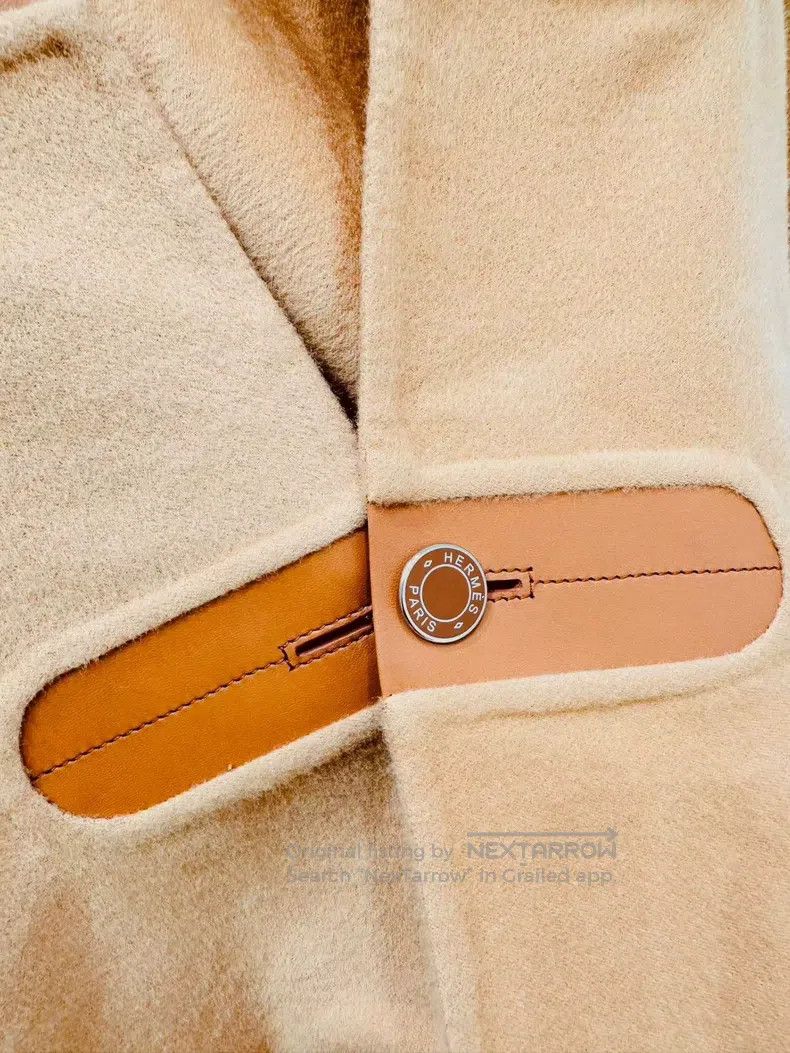 Hermes Hermes Cashmere and Leather Cloak Shawl Size M / US 6-8 / IT 42-44 - 3 Thumbnail