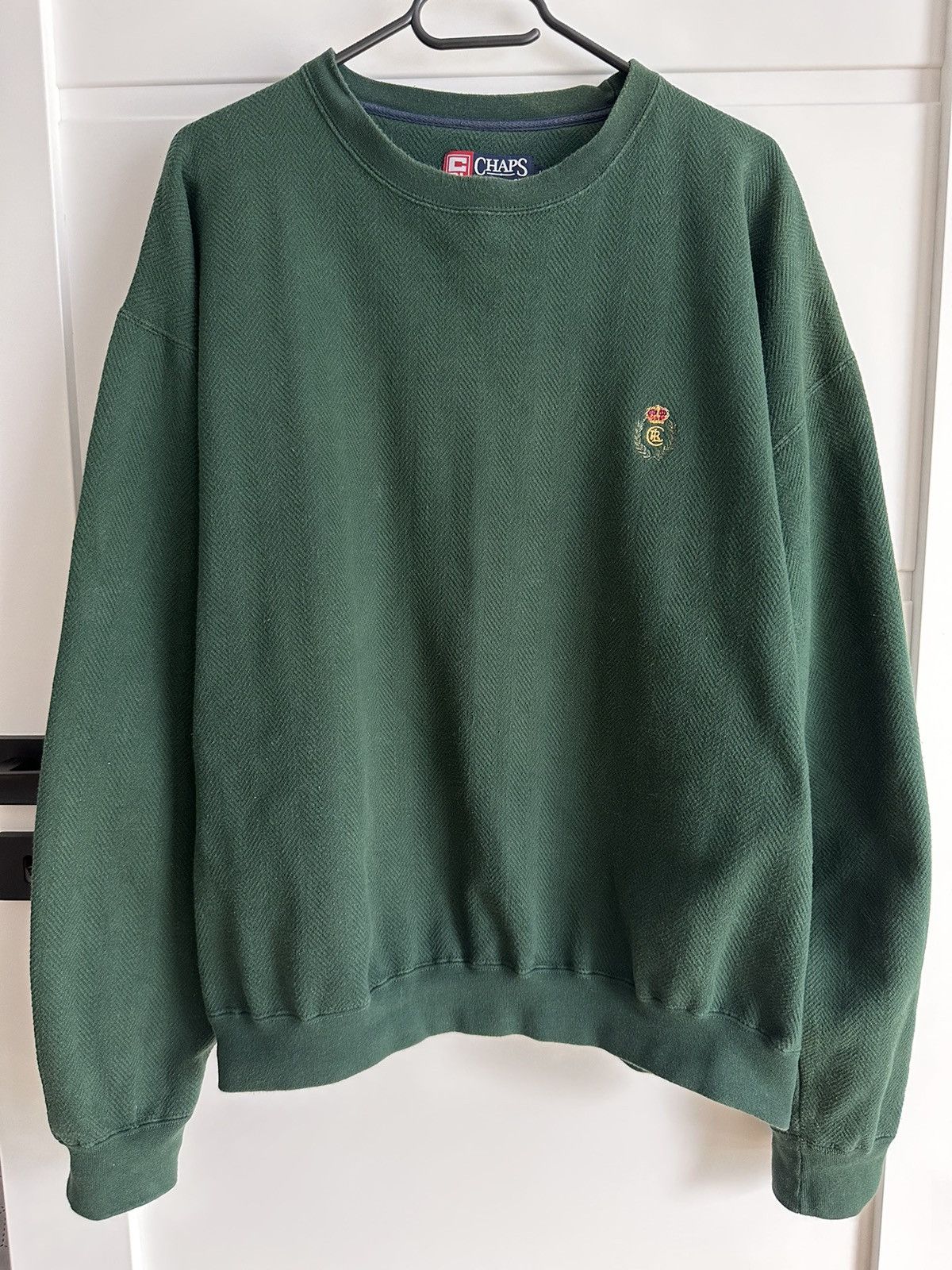Chaps Ralph Lauren × Ralph Lauren × Vintage CHAPS Ralph Lauren crew neck green sweatshirt Size US L / EU 52-54 / 3 - 2 Thumbnail