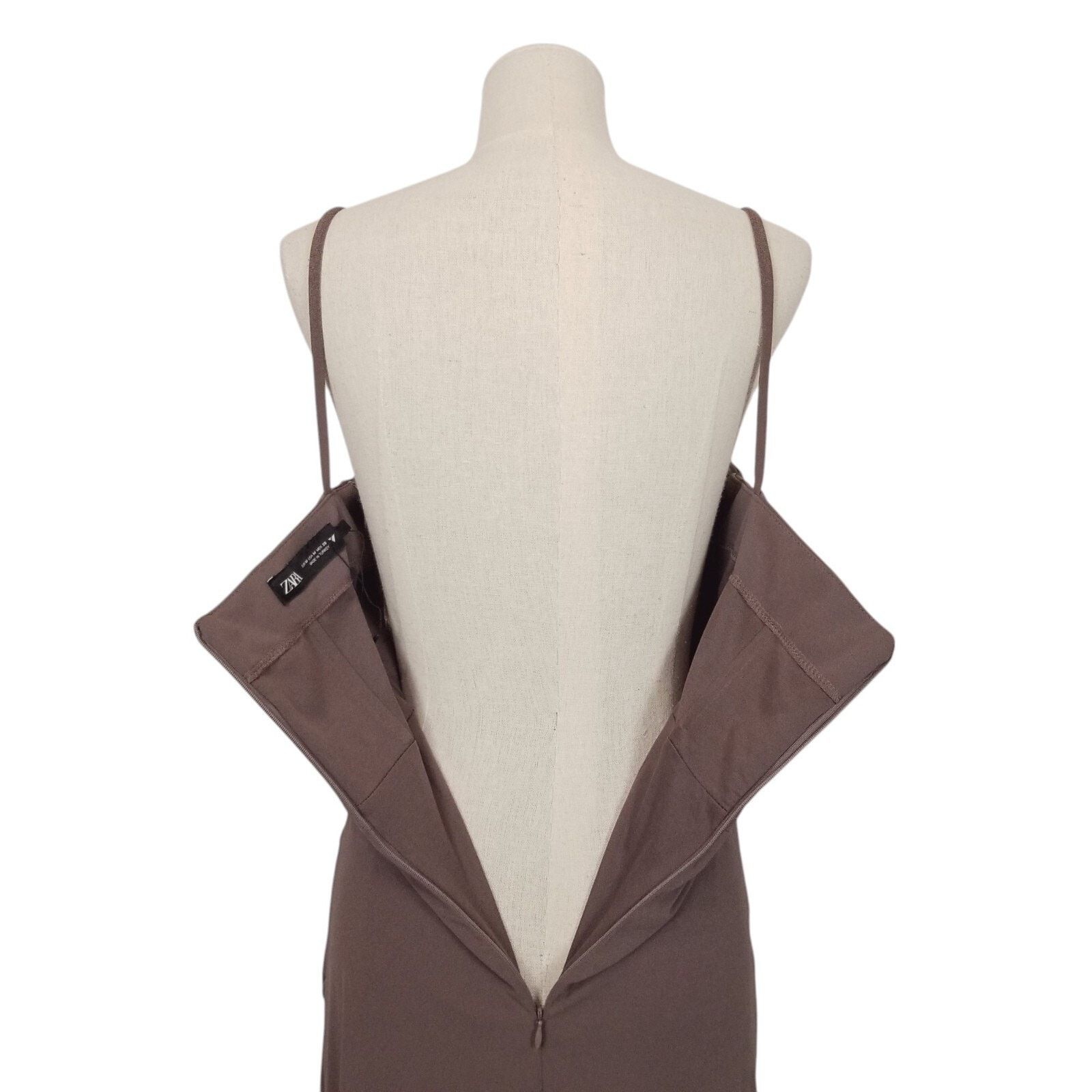 Zara Zara Draped Knit Dress Mocha Brown Sz Medium Size M / US 6-8 / IT 42-44 - 6 Thumbnail