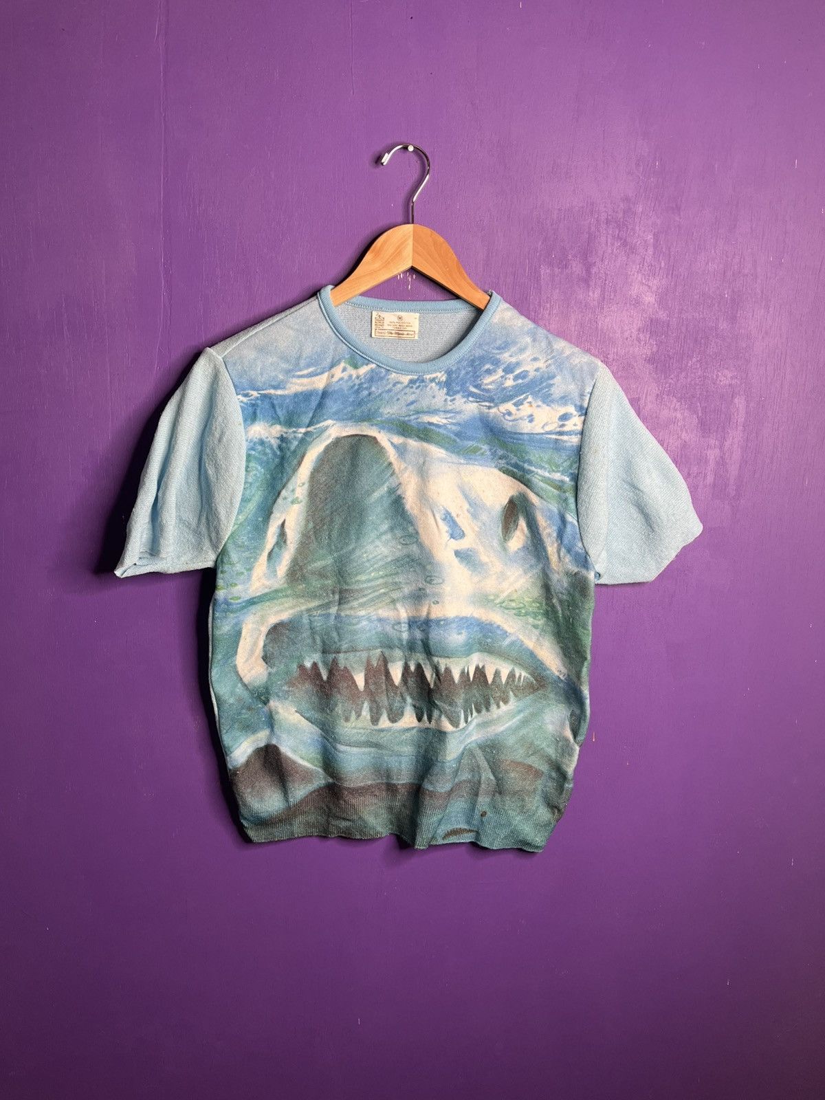 Vintage Vintage 70s Kings road Sears shark AOP t-shirt Size US M / EU 48-50 / 2 - 1 Thumbnail