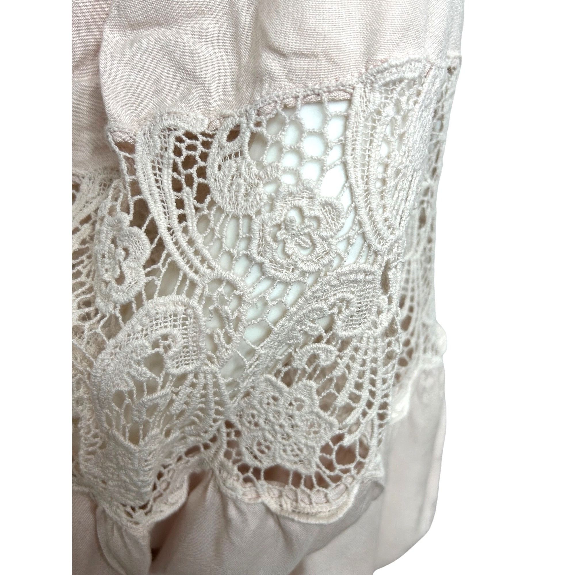 Free People Free People. Blouse S/P Pink, Lace Tassels Balloon Long Slee Size S / US 4 / IT 40 - 11 Thumbnail