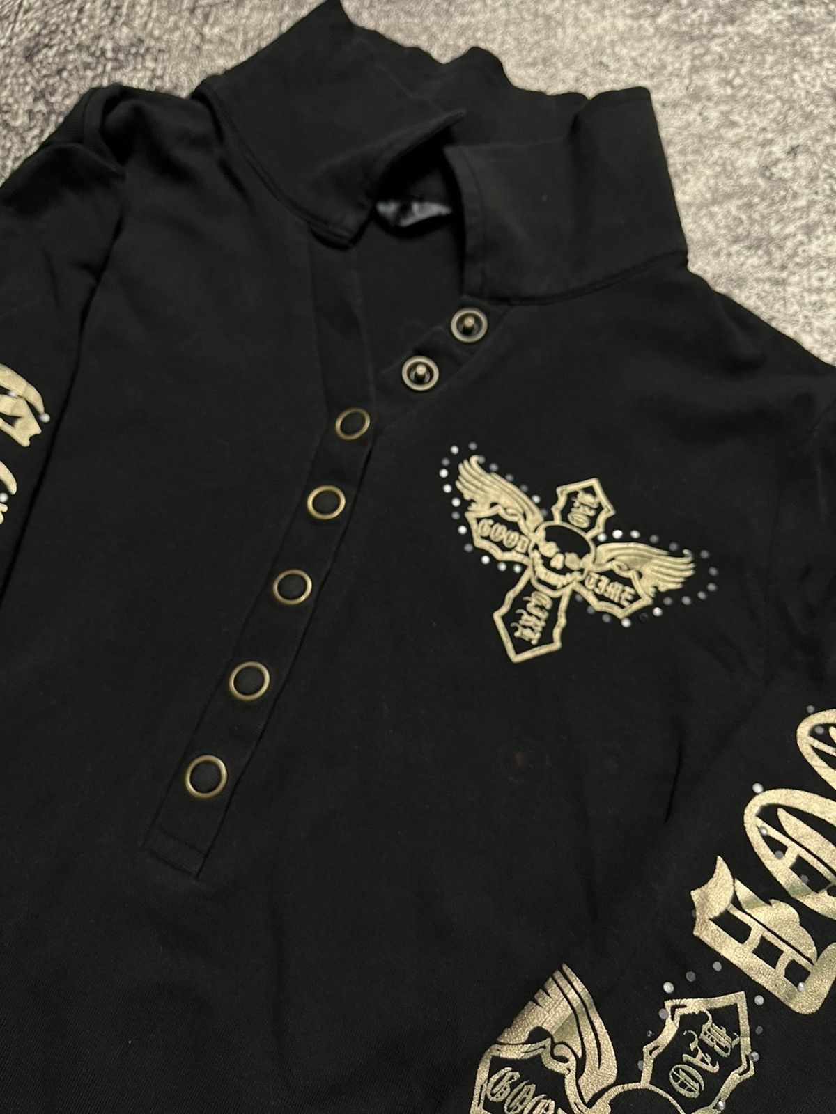 Japanese Brand Japanese Style Gothic skull Angelic Polo Longsleeve Size US S / EU 44-46 / 1 - 4 Thumbnail