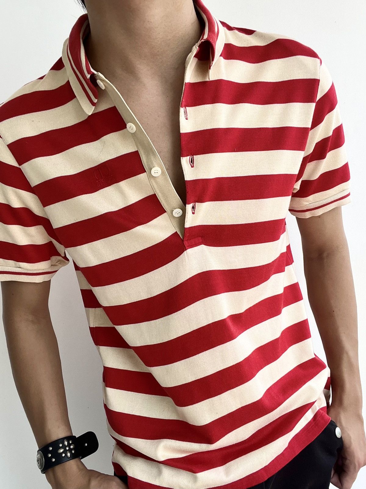 Dior 2000s Christian Dior Striped Polo Size US M / EU 48-50 / 2 - 3 Thumbnail