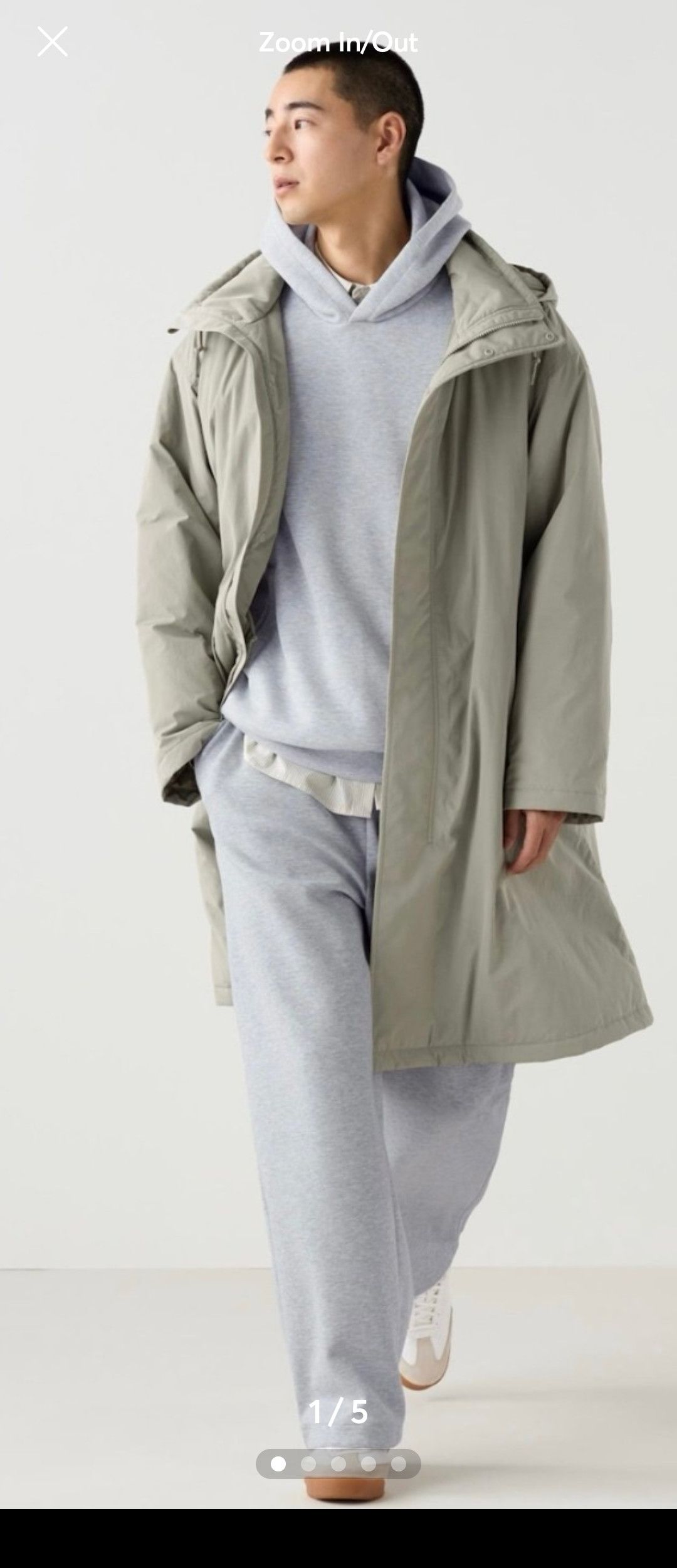 Uniqlo Uniqlo Hooded Coat Size Medium Color Khaki Size US M / EU 48-50 / 2 - 3 Thumbnail
