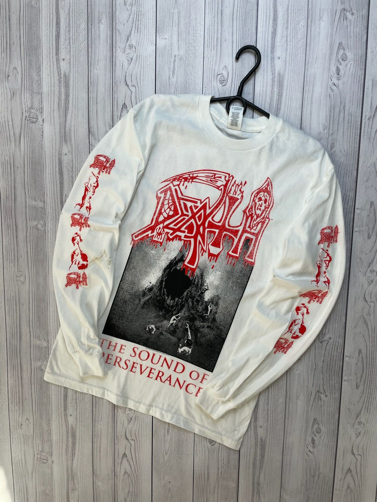 Band Tees Vintage Death Sound of perseverance rock long sleeve metal L Size US L / EU 52-54 / 3 - 1 Thumbnail