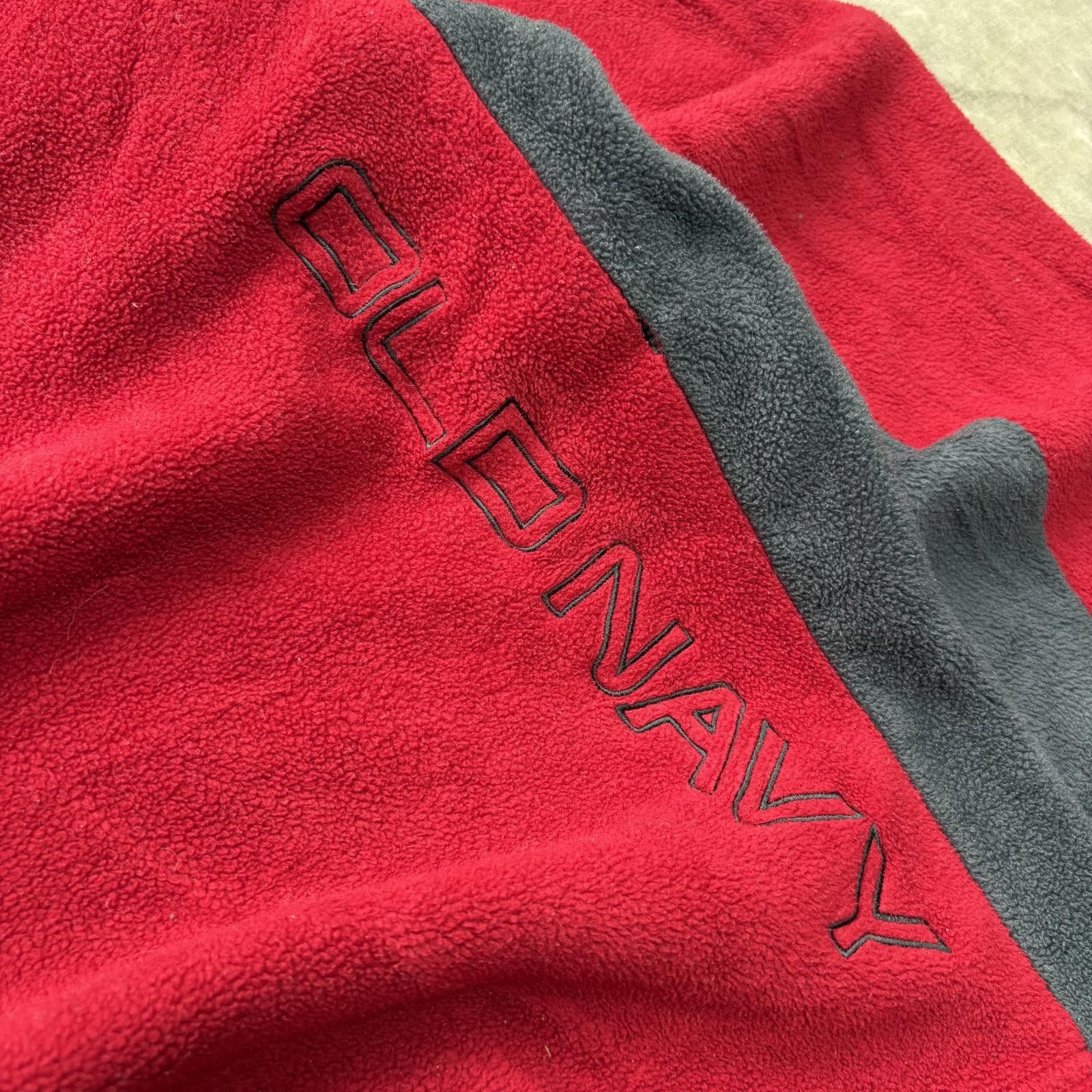 Old Navy Vintage Y2K Red Old Navy Fleece 1/4 Zip Grunge Sweatshirt Size US XL / EU 56 / 4 - 2 Thumbnail