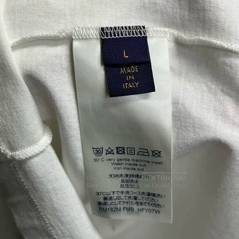 Louis Vuitton Louis Vuitton White Printed Crew Neck Short Sleeve Size US L / EU 52-54 / 3 - 3 Thumbnail