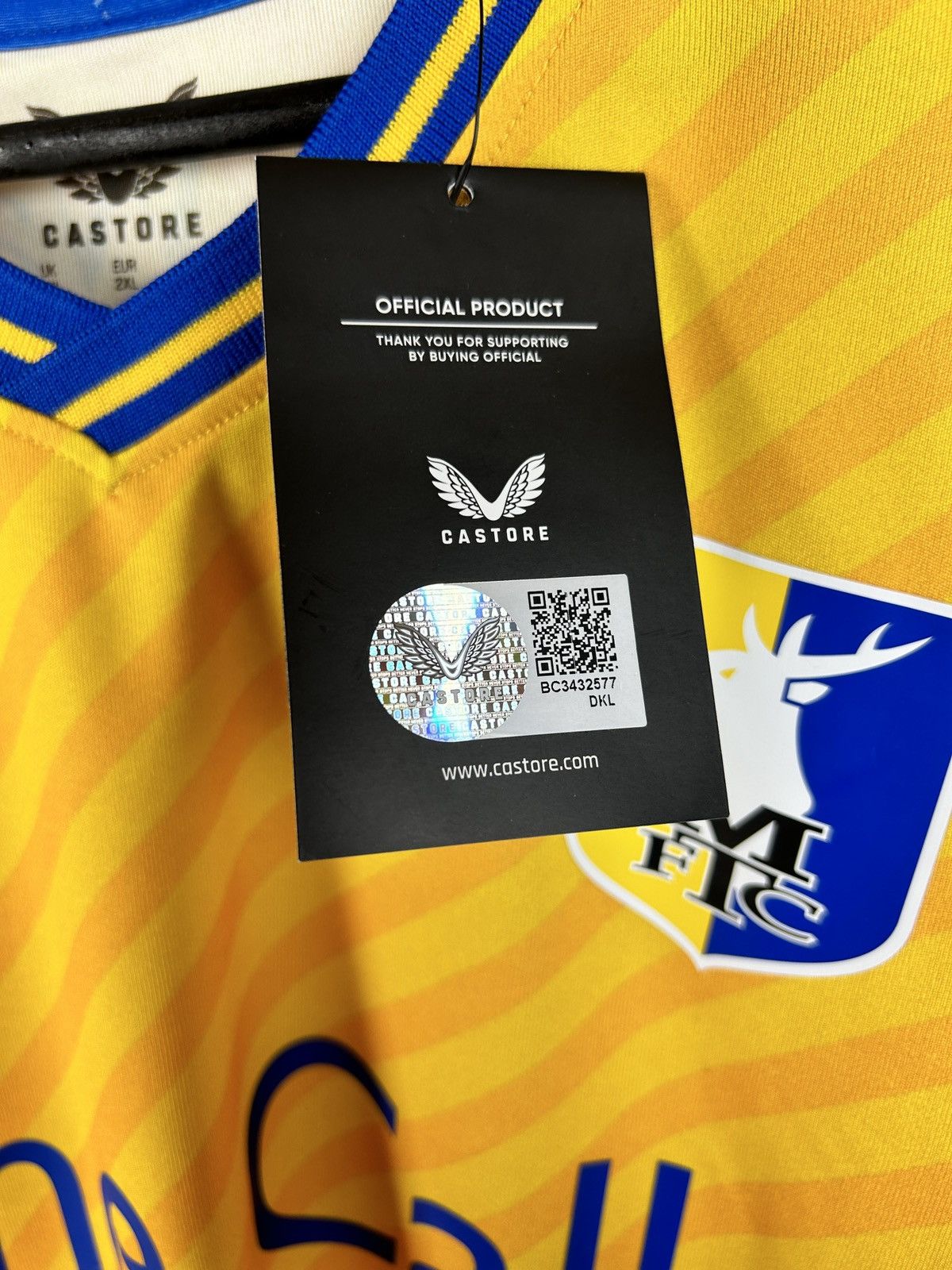 Castore BNWT Castore Mansfield Town 2023/24 Home Kit Soccer Jersey Size US XXL / EU 58 / 5 - 5 Thumbnail