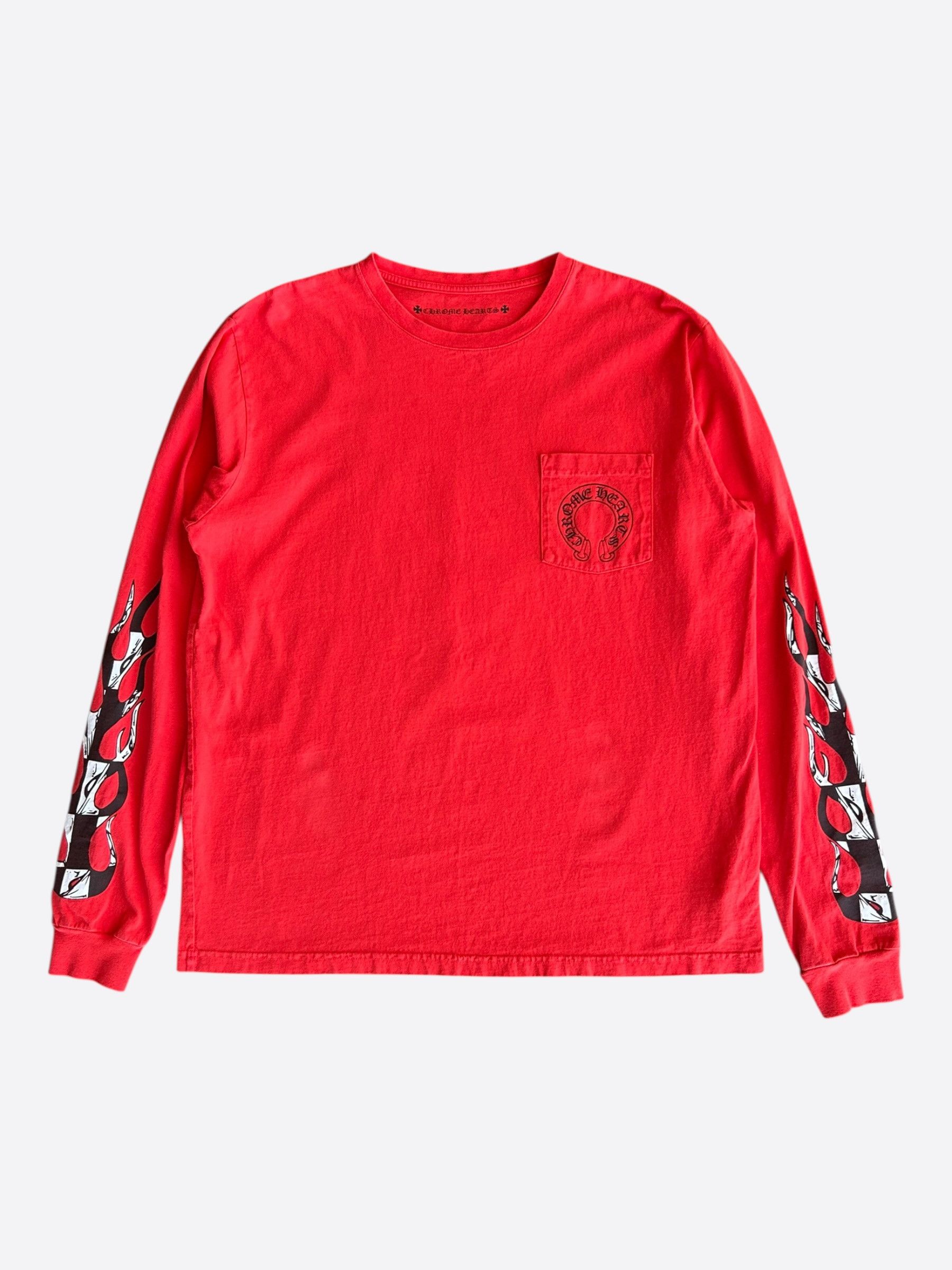 Chrome Hearts Matty boy red long sleeve t shirt | Grailed