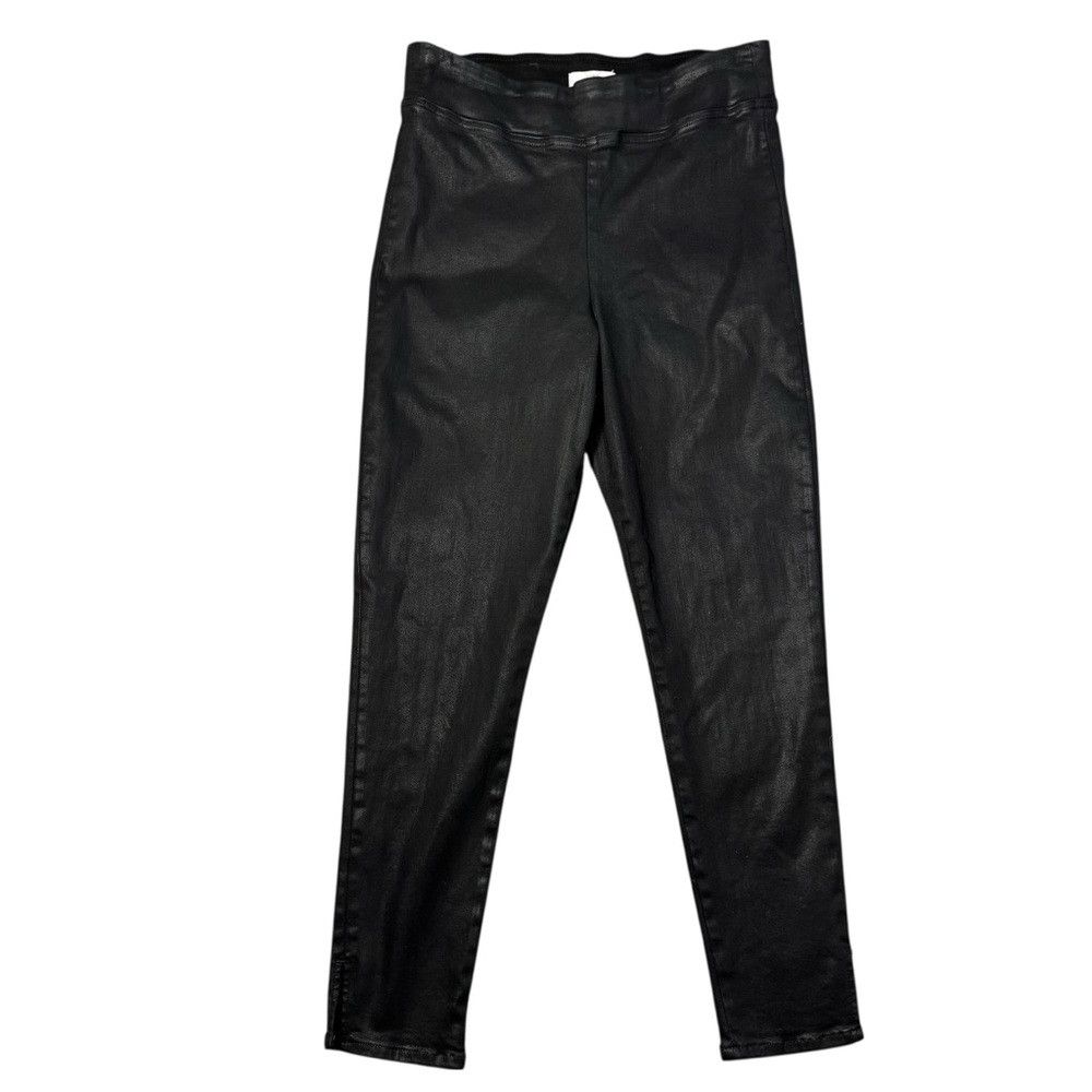 Frame Frame Jet Set Skinny Crop Slit Noir Coated Jeans Size 2 Size 26" / US 2 / IT 38 - 3 Thumbnail