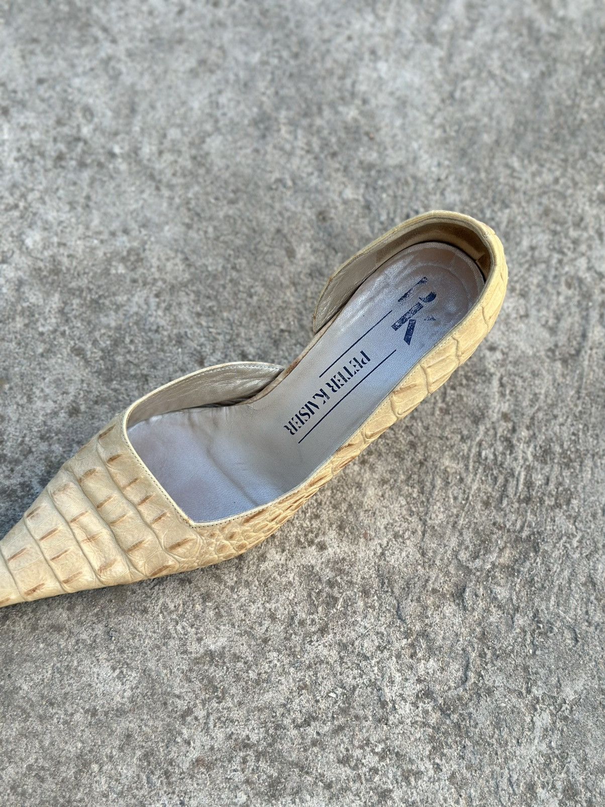 If Six Was Nine × Japanese Brand × Leather Vintage Heels Shoes Crocodile Style Leather Shoes Hype Y2K Size US 5 / IT 35 - 4 Thumbnail