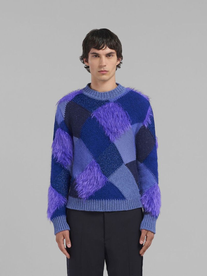 Marni o1mle0126 Rhombus Intarsia Sweater in Multicolor Size US M / EU 48-50 / 2 - 2 Thumbnail