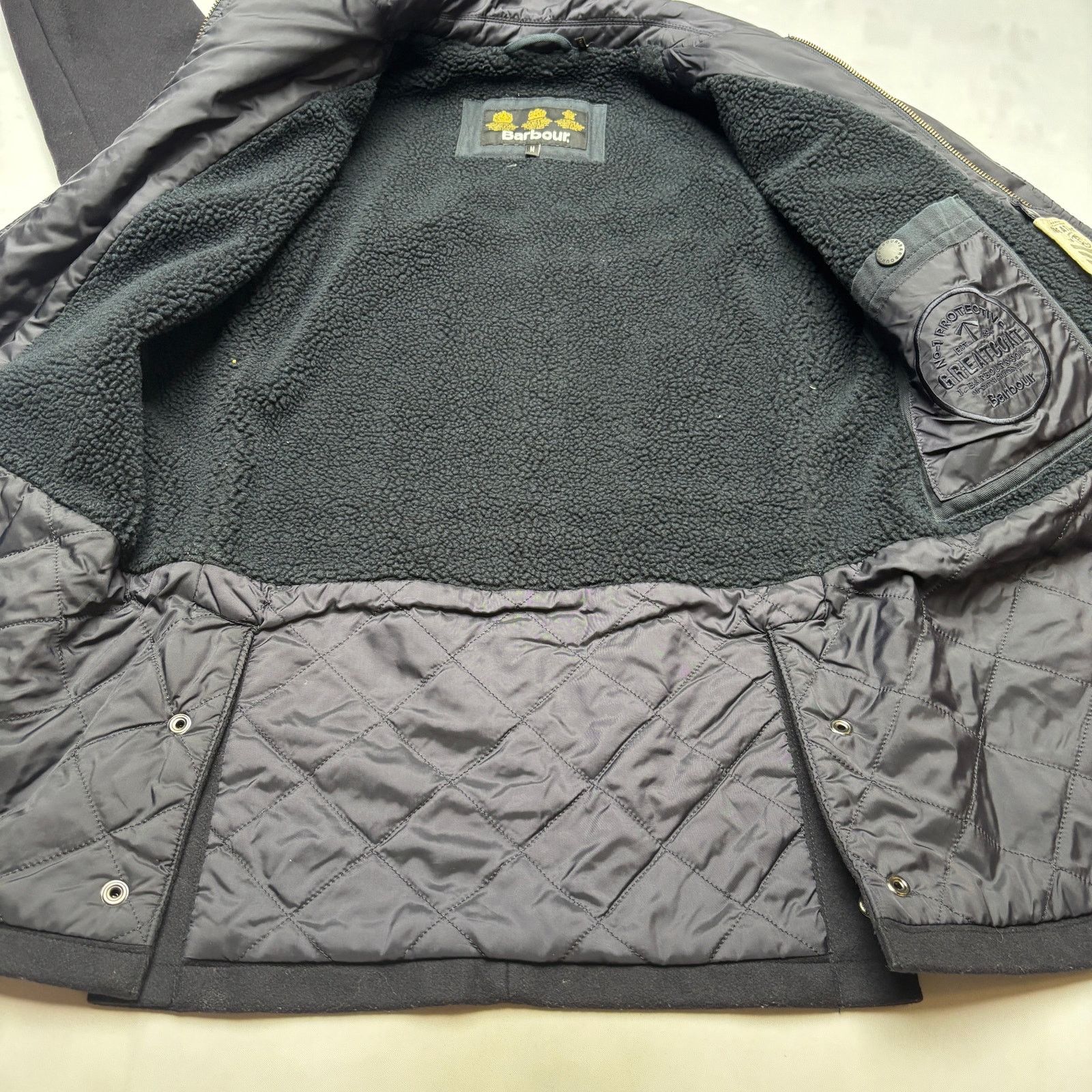 Barbour × J.Crew $449 Barbour Barkston Great Coat Jacket Men's Medium Wool Size US M / EU 48-50 / 2 - 4 Thumbnail