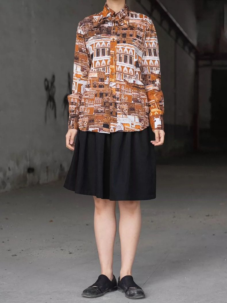Vivienne Westwood City street scene collar shirt