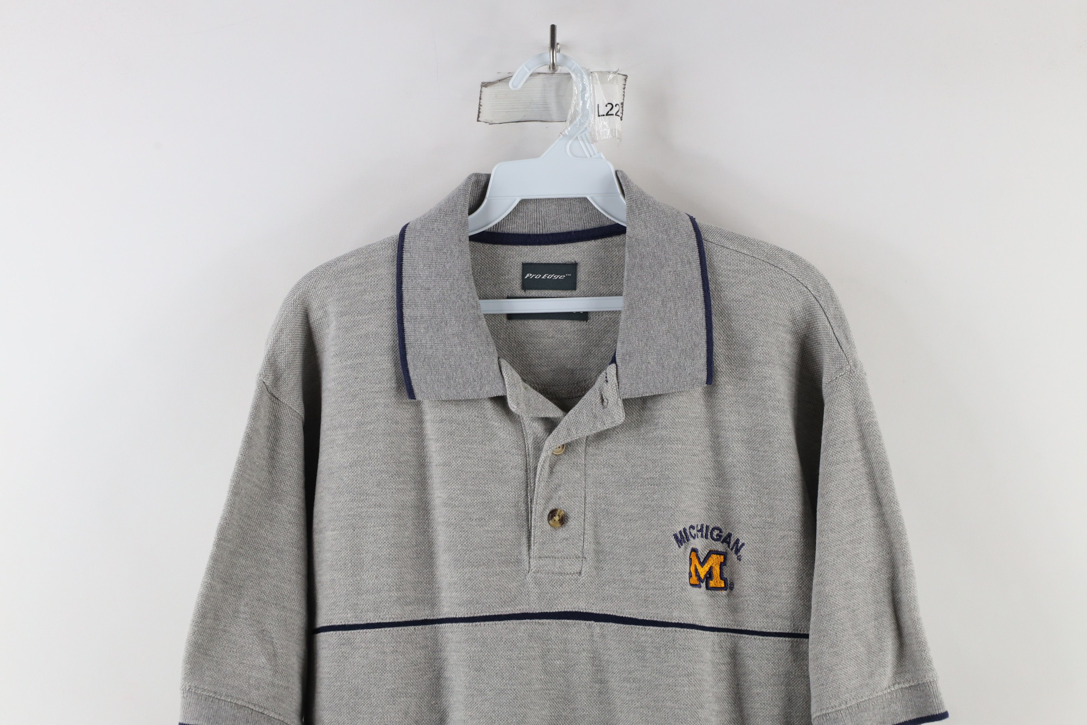 Vintage Vintage 90s University of Michigan Collared Golf Polo Shirt Size US M / EU 48-50 / 2 - 2 Thumbnail