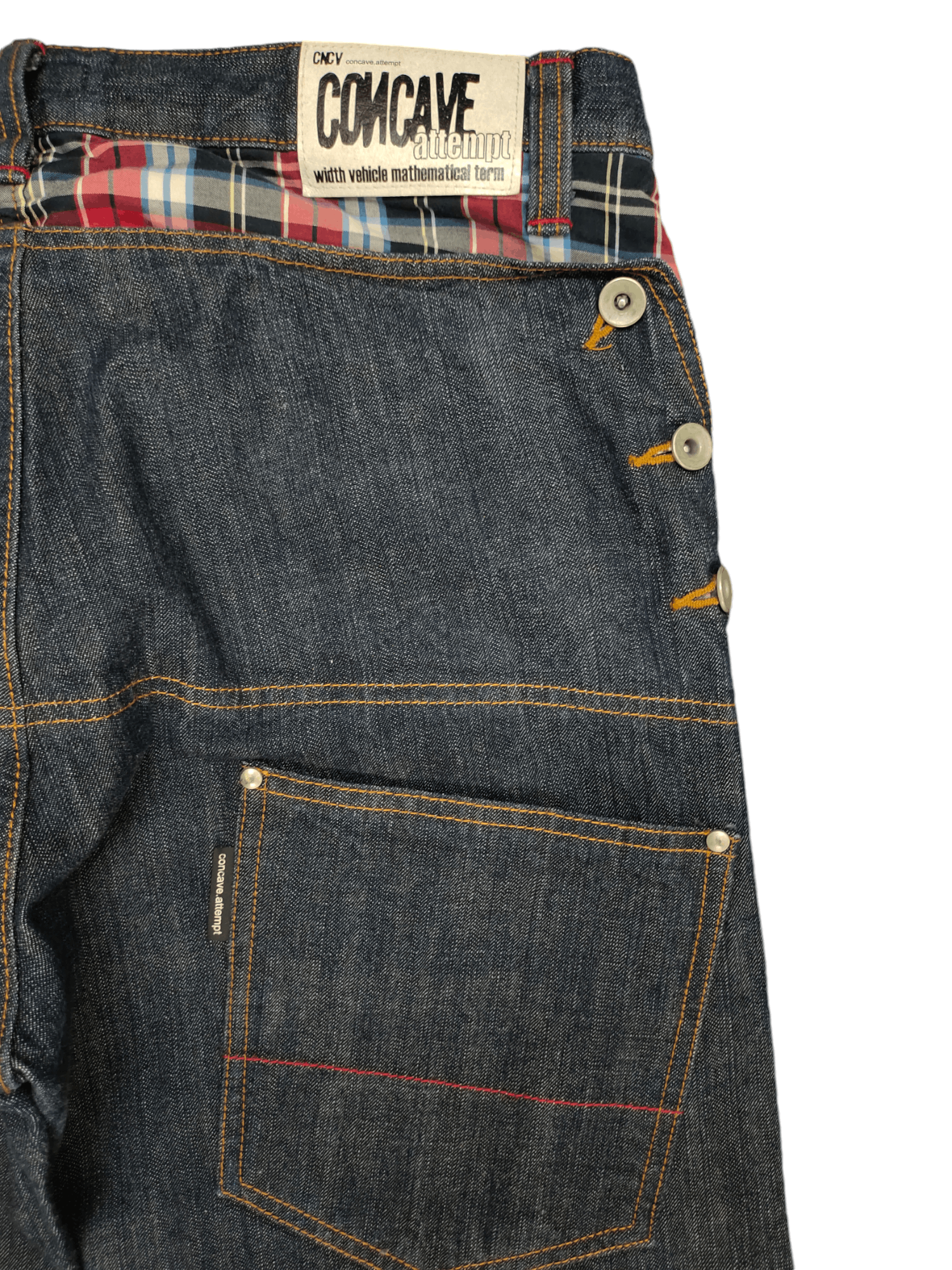 Comme des Garcons × Undercover Vintage Y2k Cncv Checkered Denim Jeans Ppfm Undercover Style Size US 35 - 11 Thumbnail
