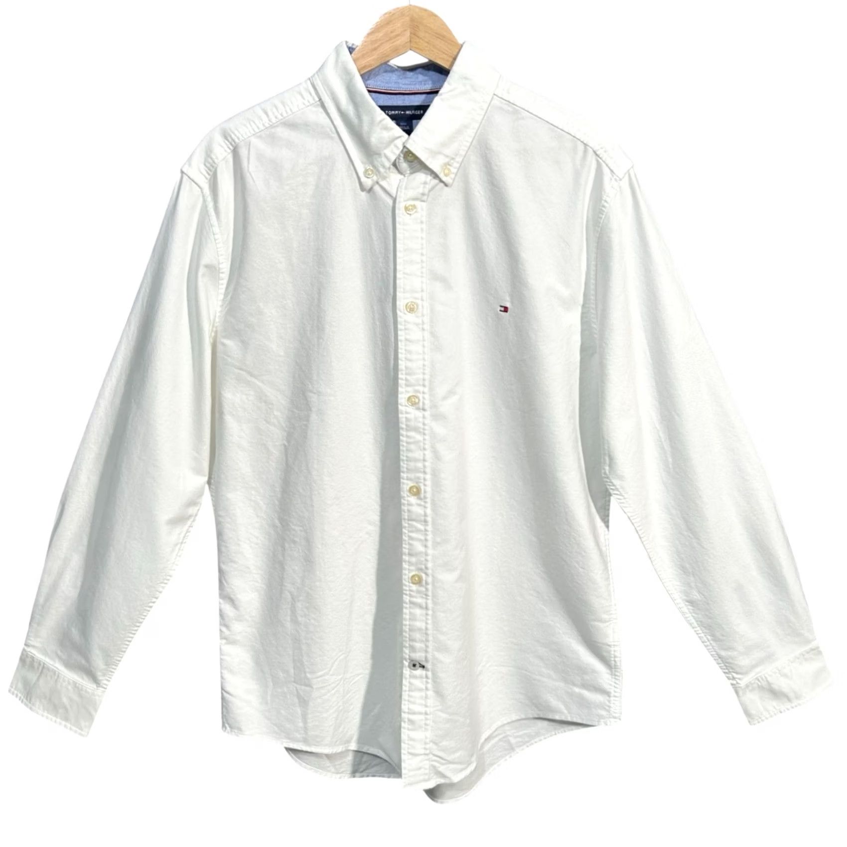 Tommy Hilfiger Tommy Hilfiger Shirt Oxford Button-Down Long Sleeve Size L White Cotton Oxford Shirt Mens Regular Shirt Size US L / EU 52-54 / 3 - 3 Thumbnail