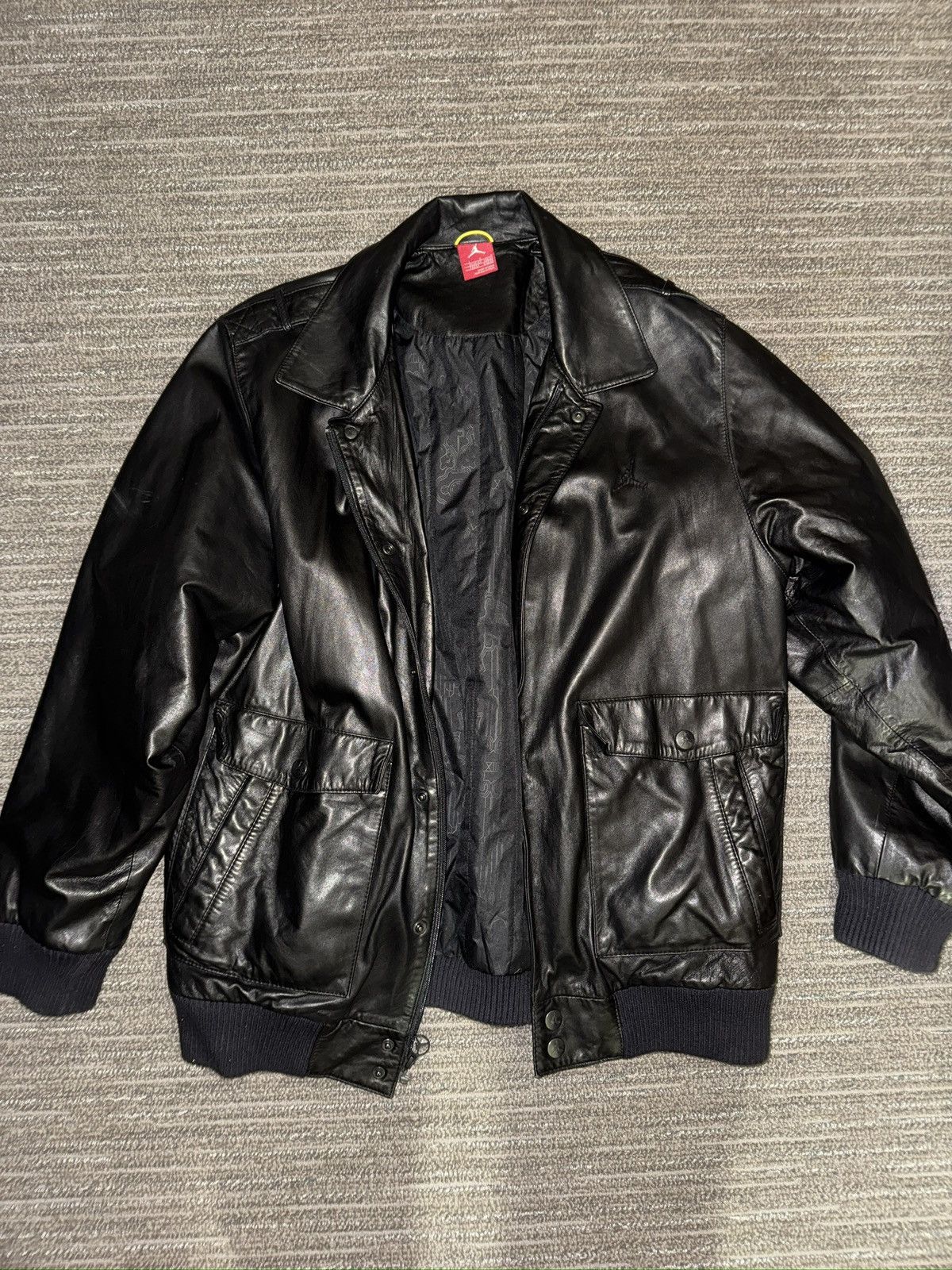 Jordan Brand × Nike × Vintage Jordan Lambskin Leather Jacket Size US L / EU 52-54 / 3 - 1 Thumbnail