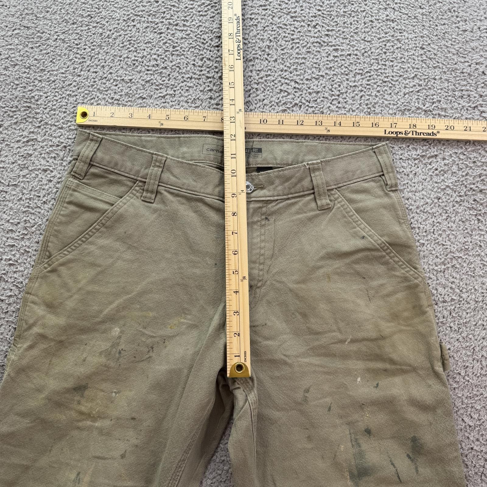 Carhartt Carhartt Relaxed Fit Carpenter Pants Tan Workwear 33x28 Size US 33 - 3 Thumbnail