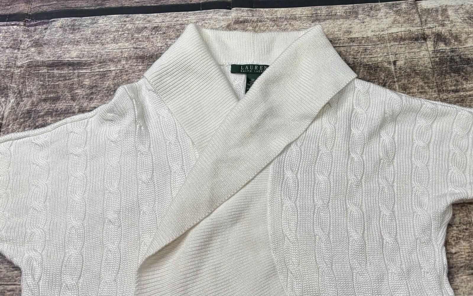 Lauren Ralph Lauren Lauren Ralph Lauren Cardigan Sweater Womens M Cable Knit Size M / US 6-8 / IT 42-44 - 4 Thumbnail