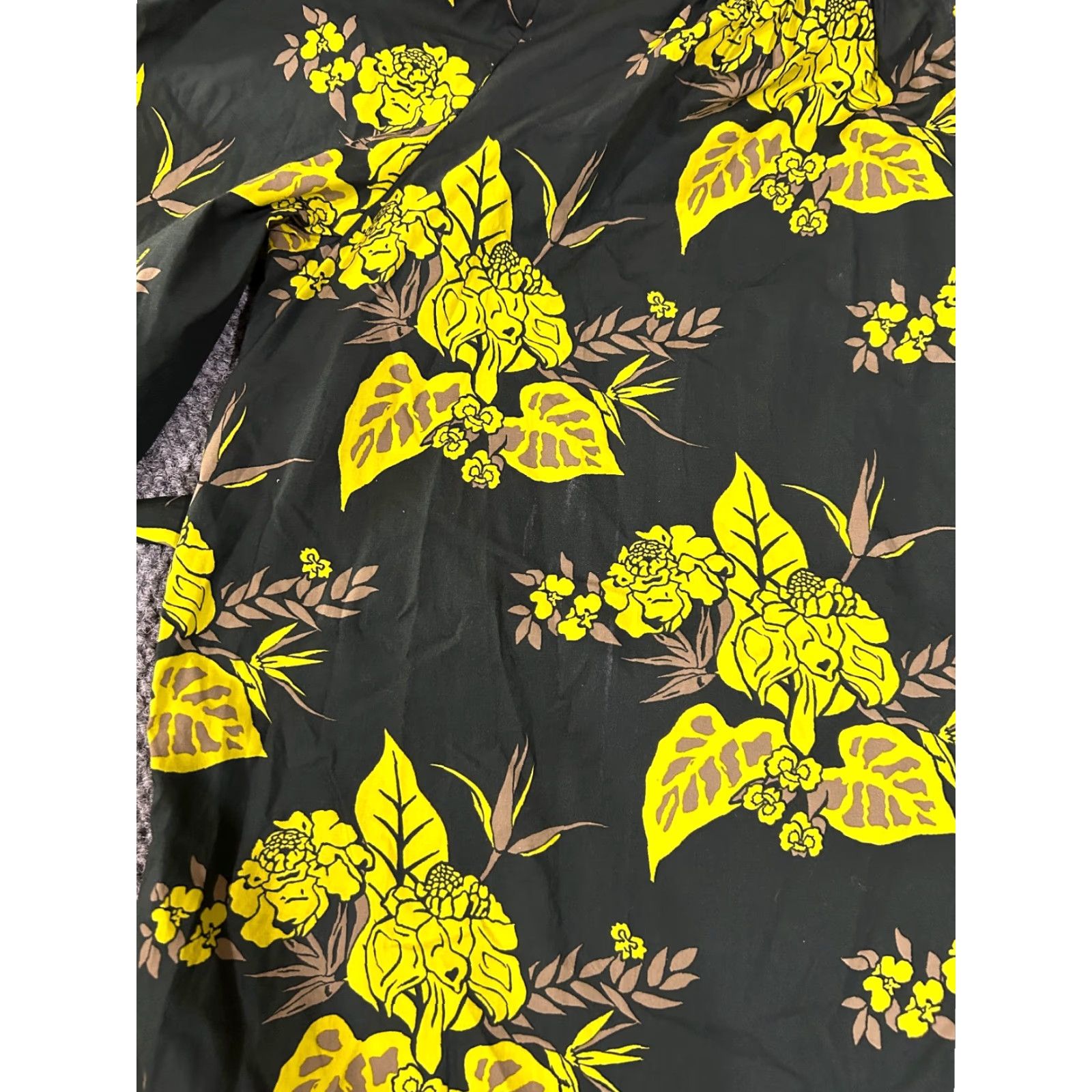 Scotch & Soda Scotch & Soda dress Womens Medium green floral tie waist midi satin cotton short sleeve collared pullover cocktail casual party/occasion Women Mens? Size M / US 6-8 / IT 42-44 - 3 Thumbnail