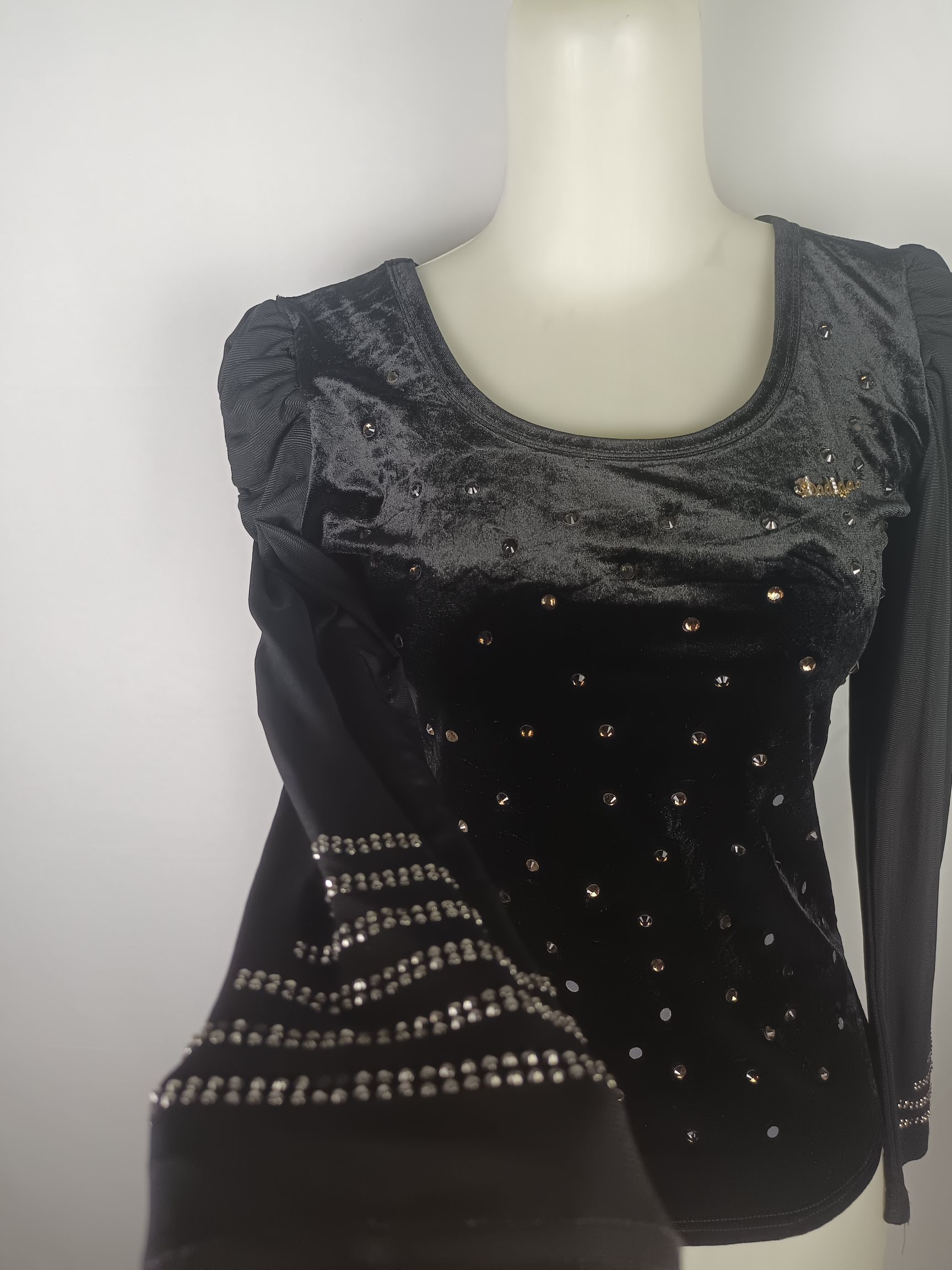 Vintage Women's Velvet Long Sleeve Shirt Size S / US 4 / IT 40 - 5 Thumbnail