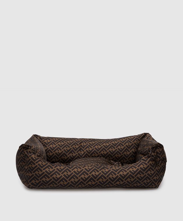 Fendi o1s1wg111224 Size: OS / FF Pattern Dog Bed in Brown Size ONE SIZE - 1 Thumbnail
