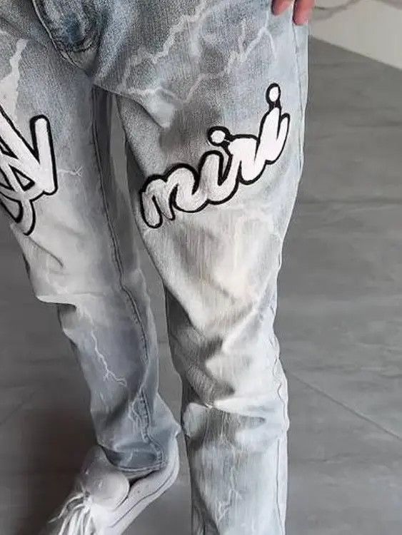 Japanese Brand × Jean Retro high street straight leg wide leg jeans Size US 32 / EU 48 - 4 Thumbnail