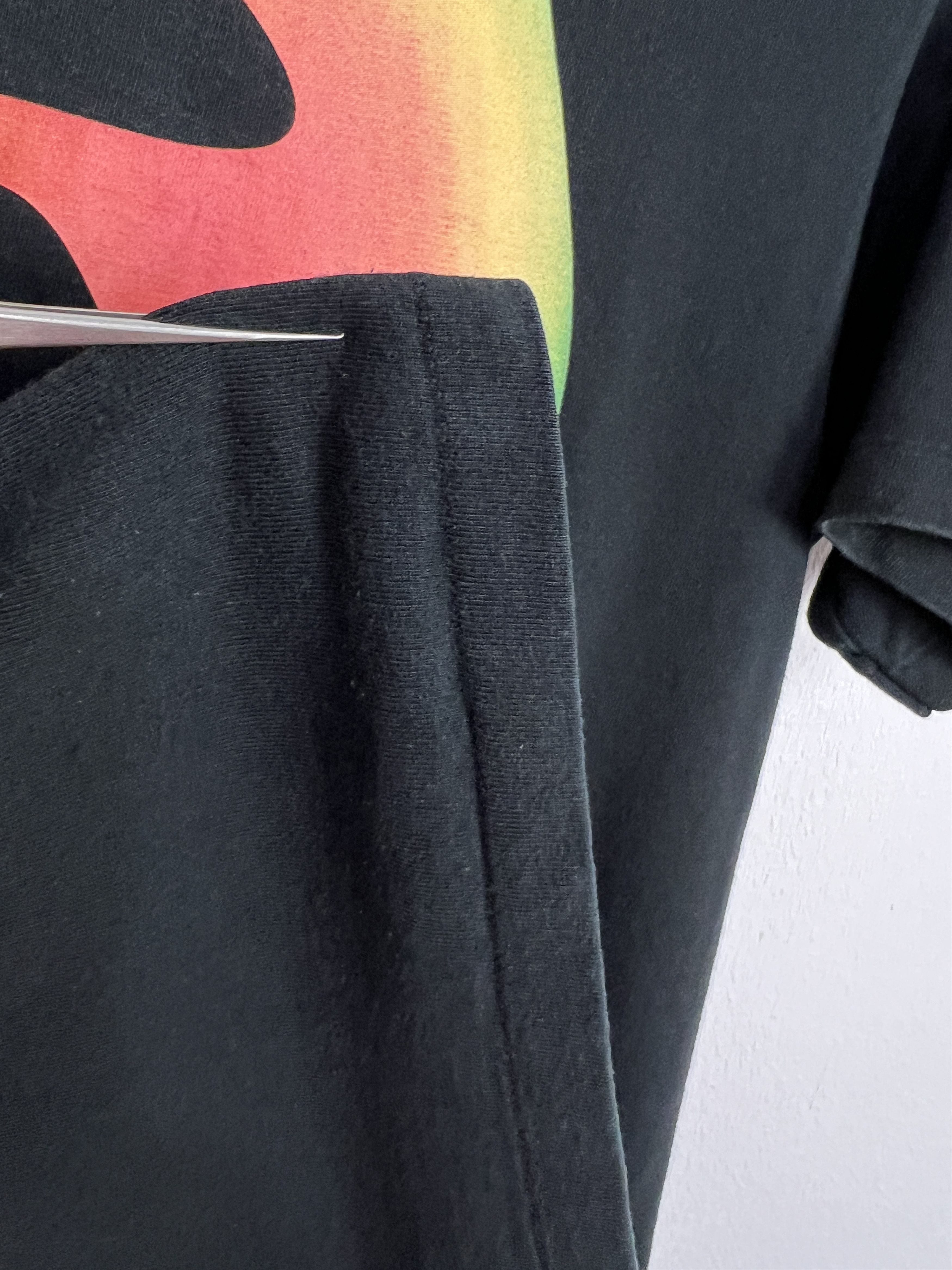 Vintage Bape Rainbow By Bathing Ape Tee Over Print Black Shirt Size US XS / EU 42 / 0 - 7 Thumbnail
