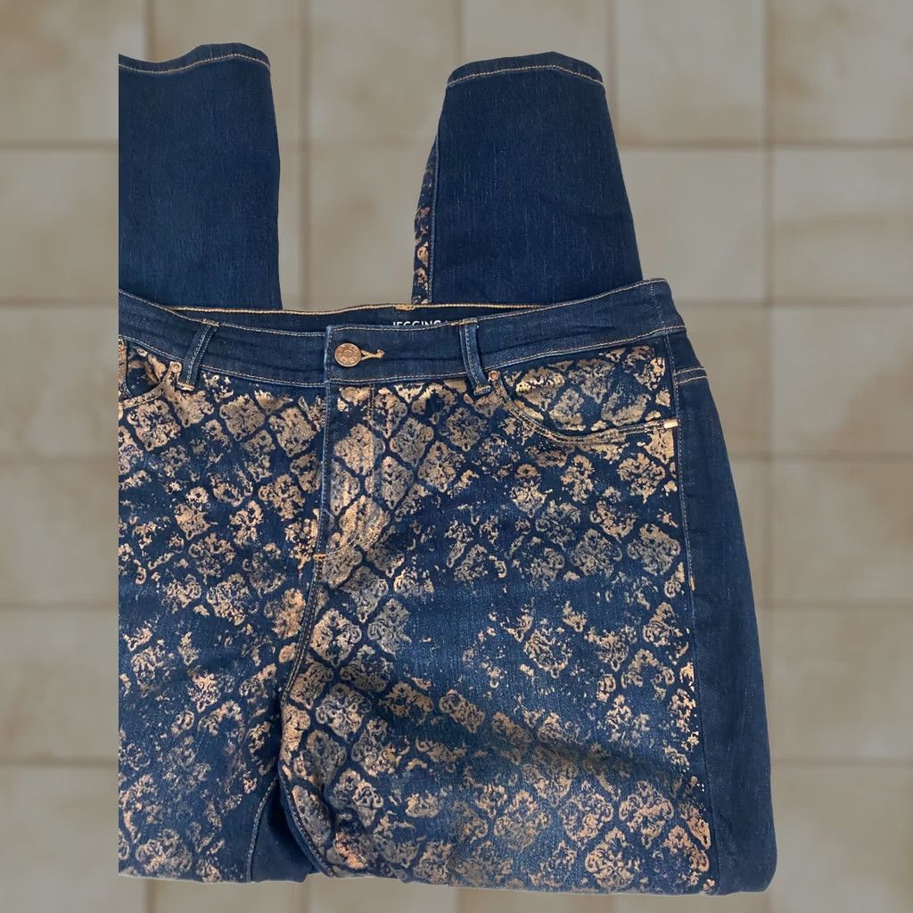 Vintage Chicos Jeans 2P Petites Blue Jeggings Womens Platinum Dark Denim Designer Shirt? Size 26" / US 2 / IT 38 - 1 Thumbnail