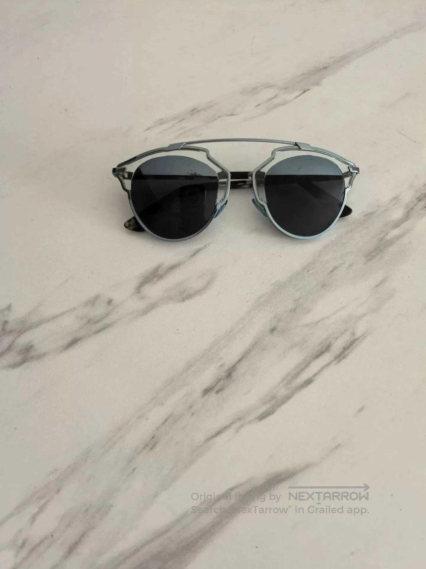 Dior Dior So Real Sunglasses with Silver Frame. Size ONE SIZE - 1 Thumbnail