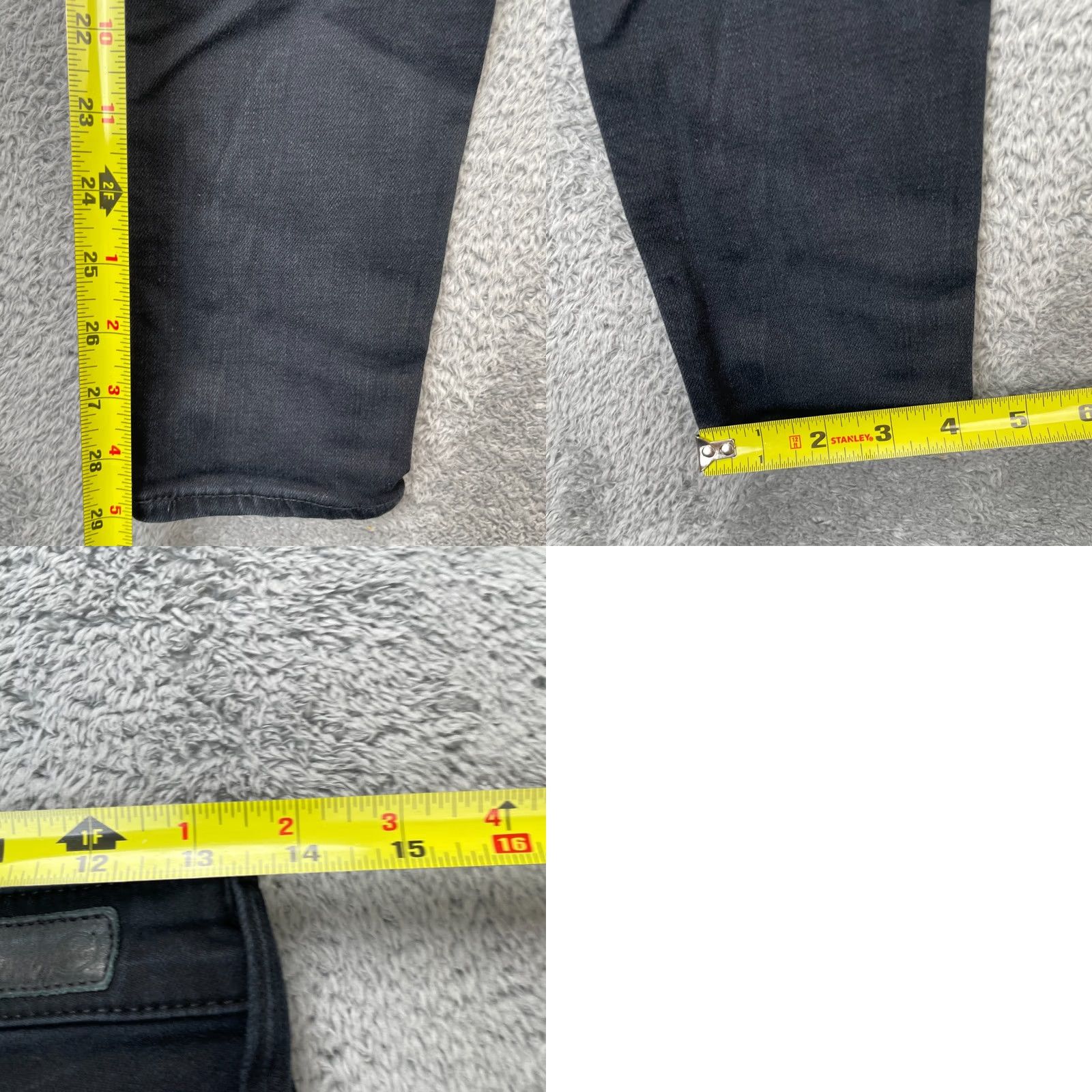 Vintage AG Adriano Goldschmied Jeans Womens 26 Black The Mila High Rise Skinny Leg Jeans Size 28" / US 6 / IT 42 - 8 Thumbnail