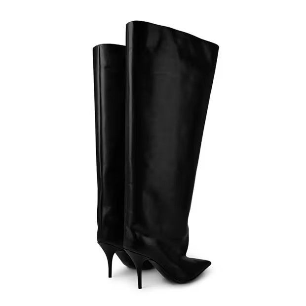 Balenciaga o1g2r1mq0924 Waders Knee Boots in Black Size US 8 / IT 38 - 4 Thumbnail
