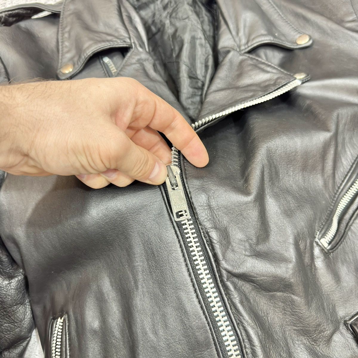 Vintage Vintage Biker Jacket Painted L size 52 Size US L / EU 52-54 / 3 - 8 Thumbnail