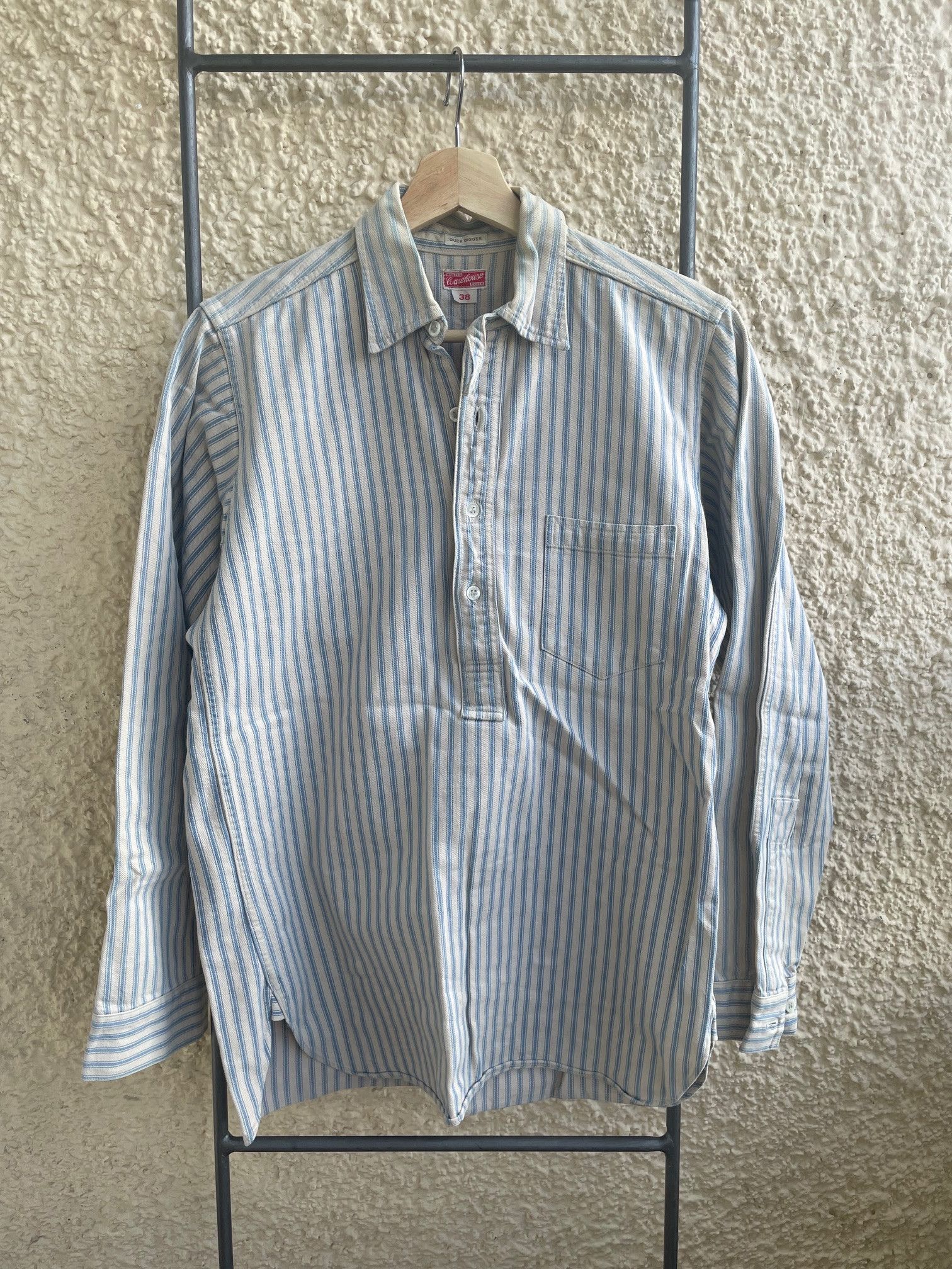 Warehouse Warehouse Duck Digger stripe pullover work shirt Size US S / EU 44-46 / 1 - 1 Thumbnail