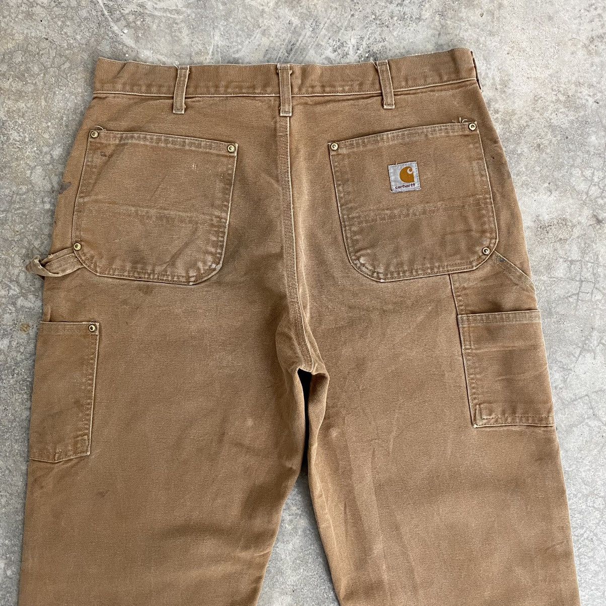 Carhartt Vintage Carhartt Double Knee Tan Dirty Carpenter Pants Size US 33 - 15 Thumbnail