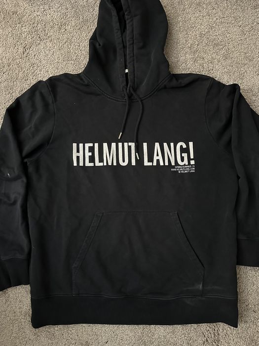 Designer Helmut Lang Exclamation Hoodie Grailed