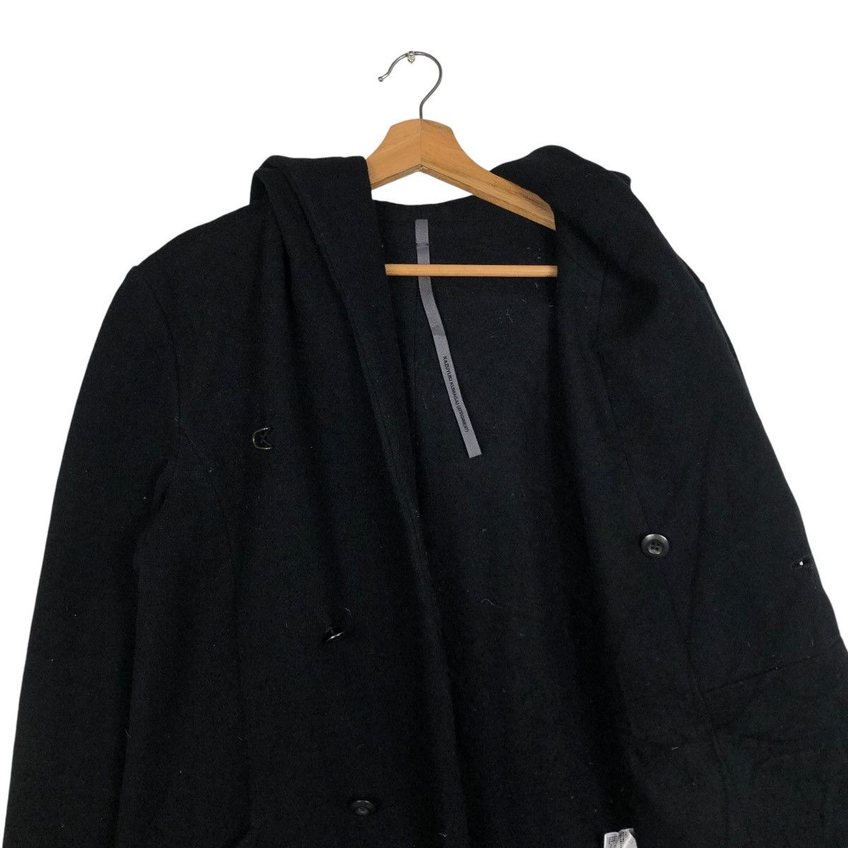 Kazuyuki Kumagai Attachment 🔥WOOL LONG JACKET HOODIE BONDAGE DESIGN KAZUYUKI KUMAGAI Size US M / EU 48-50 / 2 - 15 Thumbnail