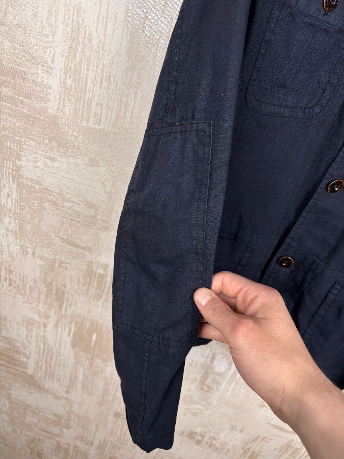 Pretty Green Pretty Green Linen / Cotton Pockets Jacket Navy Size US L / EU 52-54 / 3 - 12 Thumbnail