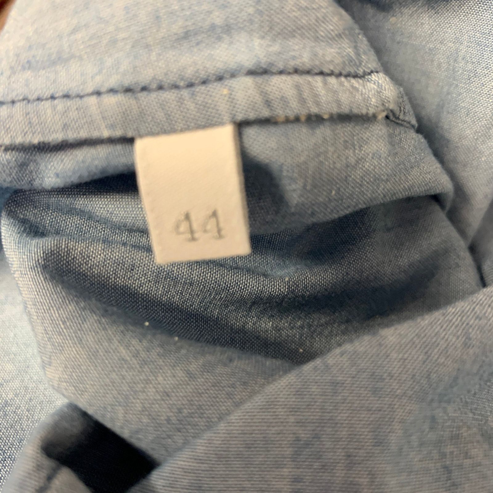 Prada PRADA Size S Blue Linen Blend Spread Collar Shirt Size S / US 4 / IT 40 - 6 Thumbnail