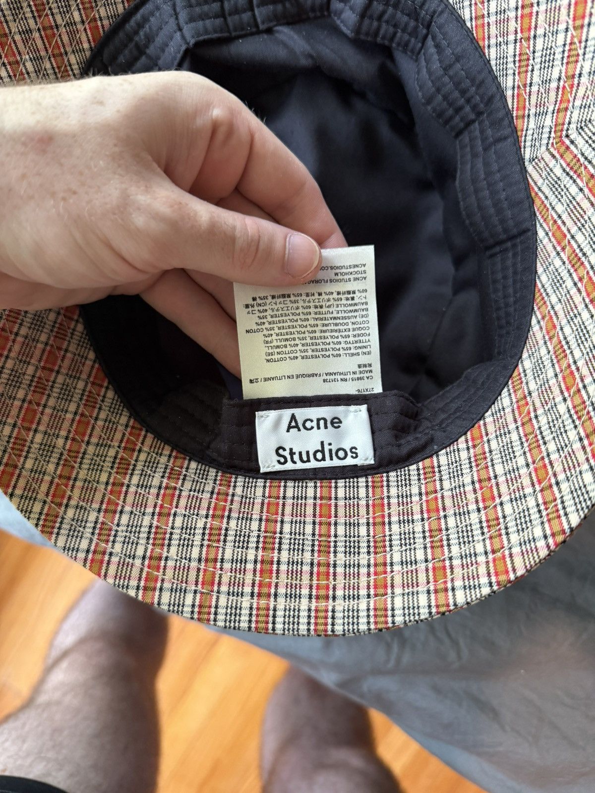 Acne Studios Acne Studios Plaid Bucket Hat Size ONE SIZE - 3 Thumbnail