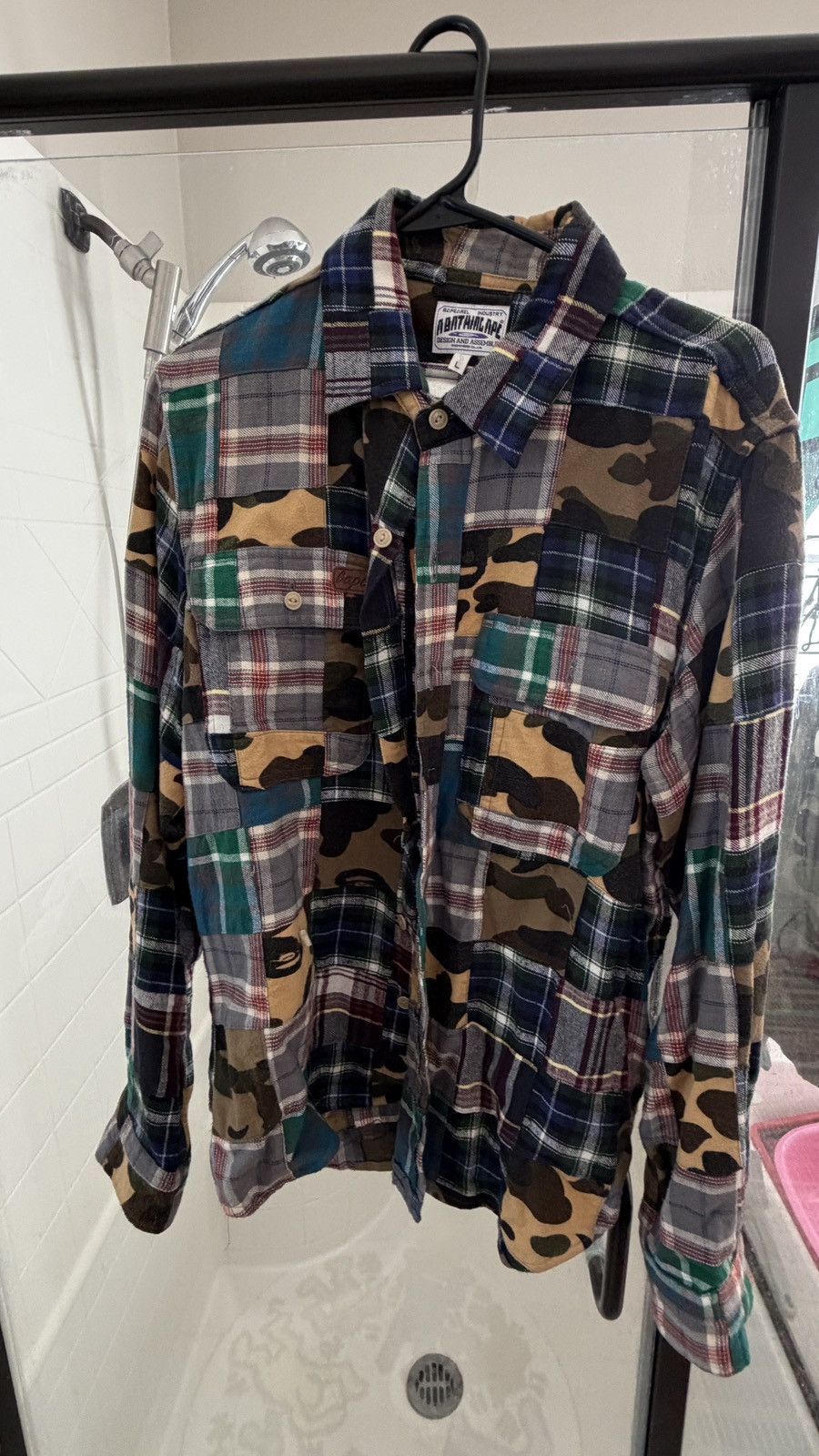 Bape A Bathing Ape Multicolor Flannel Button Shirt Men’s Size L Size US L / EU 52-54 / 3 - 1 Thumbnail