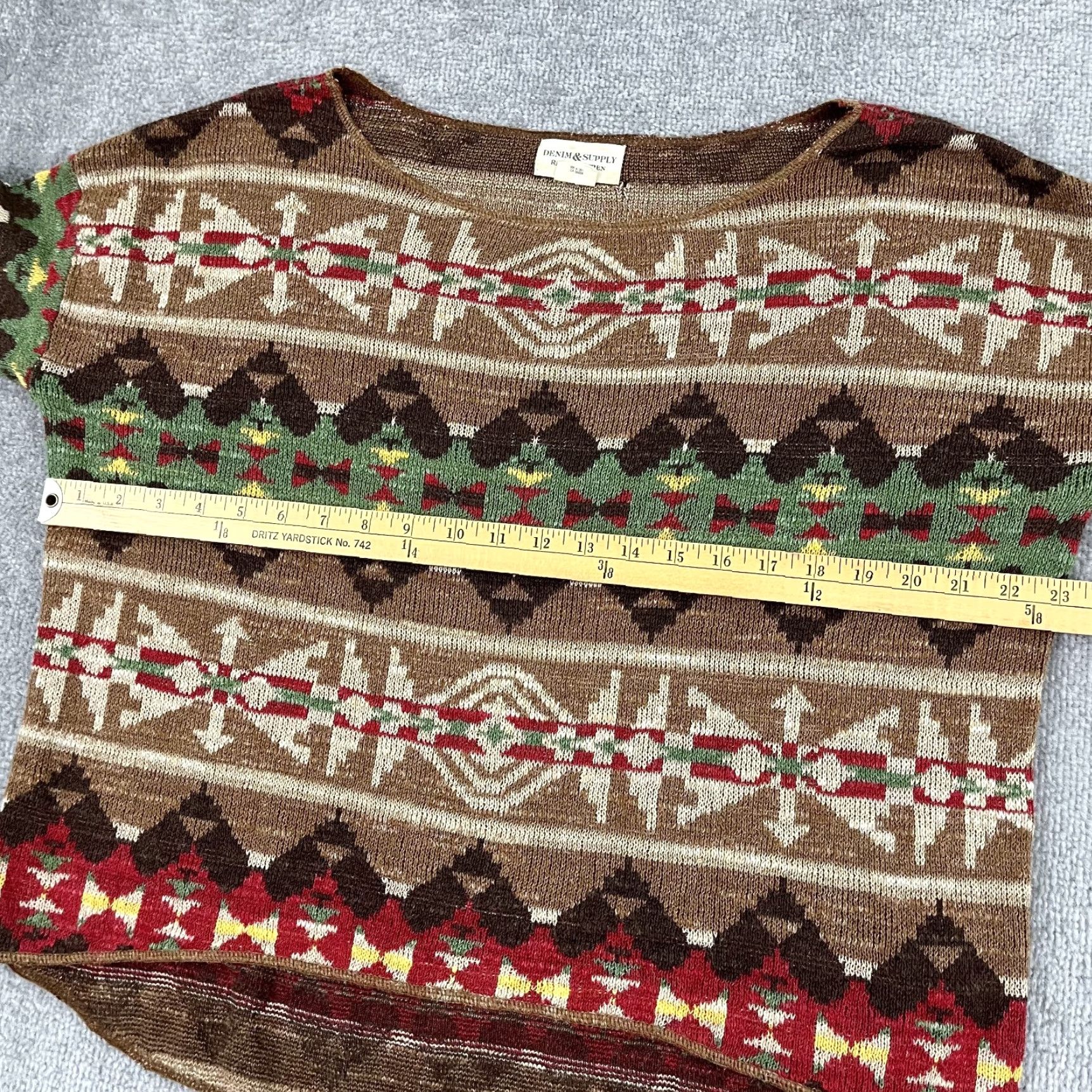 Vintage VINTAGE Denim & Supply Ralph Lauren Sweater Shirt Womens Large Southwestern Aztec Lightweight Size L / US 10 / IT 46 - 4 Thumbnail