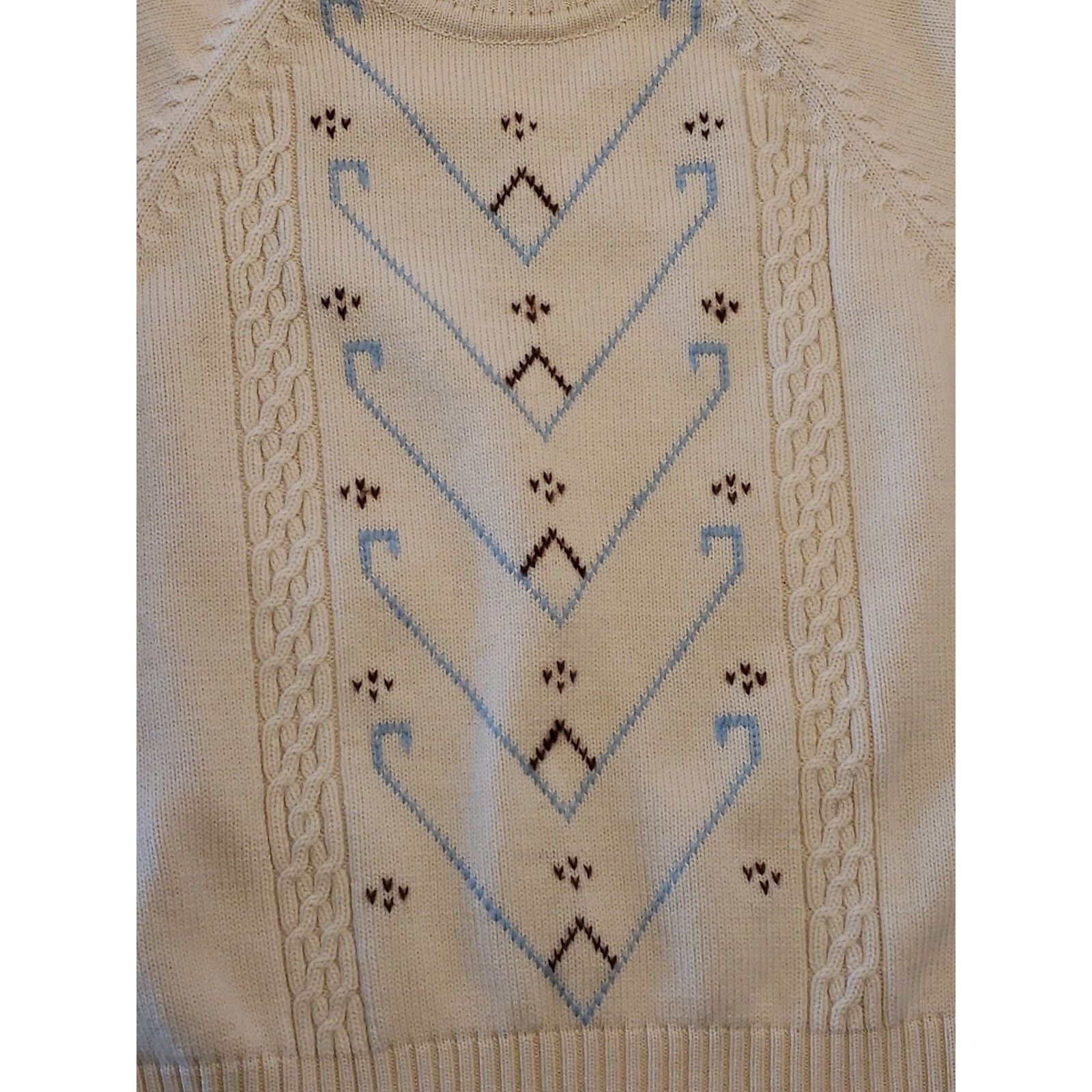 Other Vtg Ski Sweater Wool Cable Knit Pullover Italy Mens XS Ivory Size US XXS / EU 40 - 4 Thumbnail