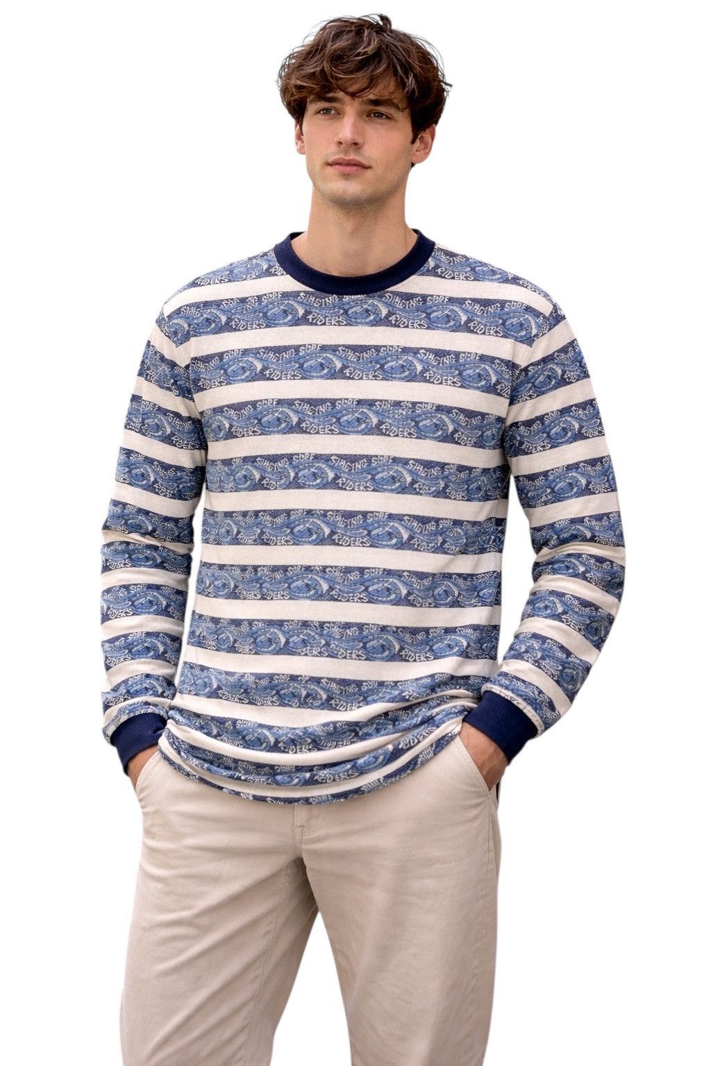 Sun Surf Sun Surf Toyo Enterprise Co.Ltd Over Print Long Sleeve Tee Size US M / EU 48-50 / 2 - 1 Thumbnail