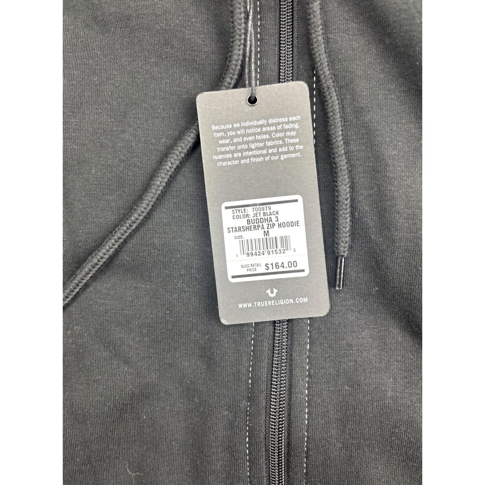 True Religion True Religion Hoodie Mens M Black Full Zip Sherpa Buddha Guitar Graphic Print Size US M / EU 48-50 / 2 - 3 Thumbnail