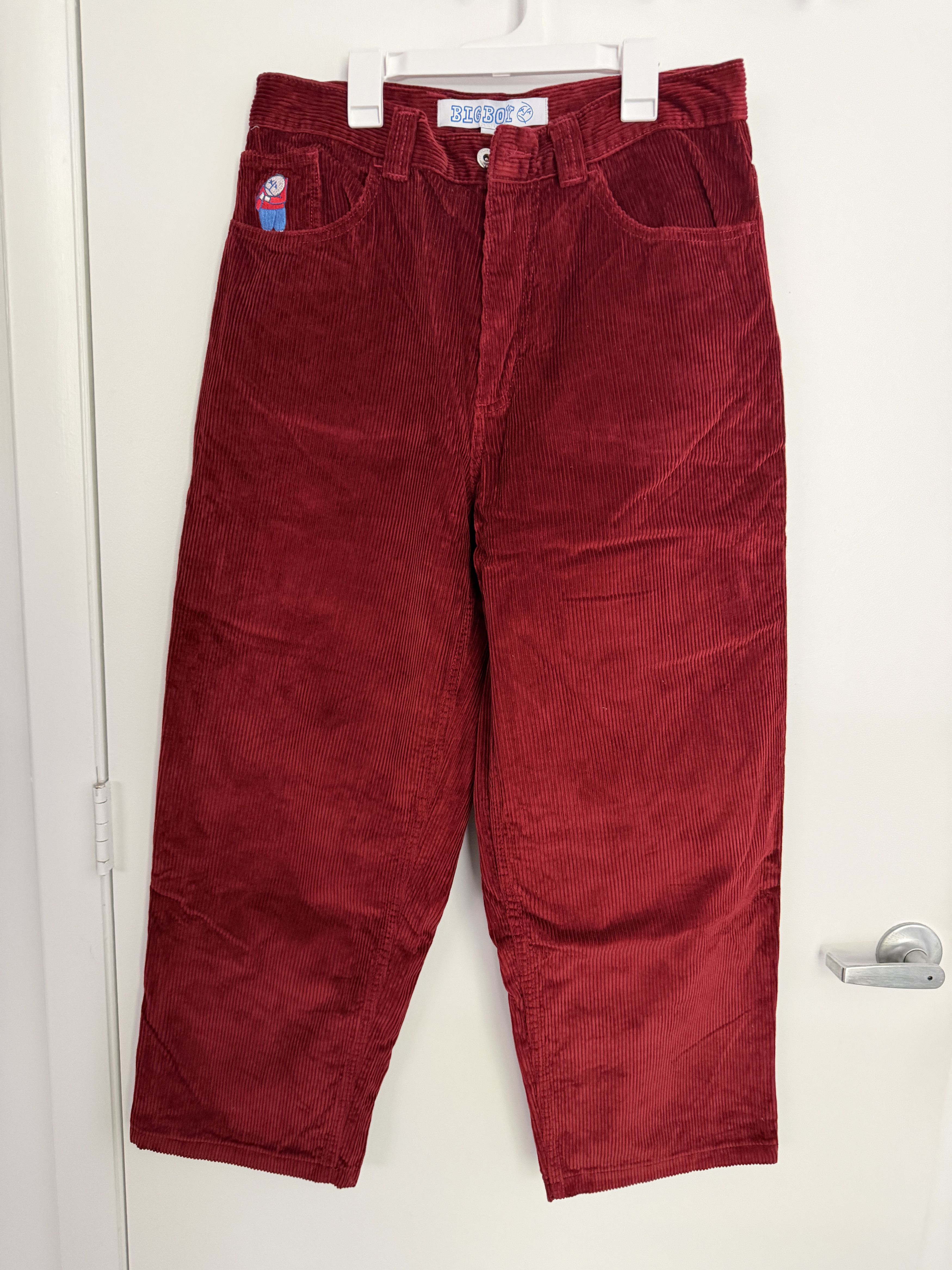 Polar Skate Big Boy Pants Red Corduroy Baggy Wide Small