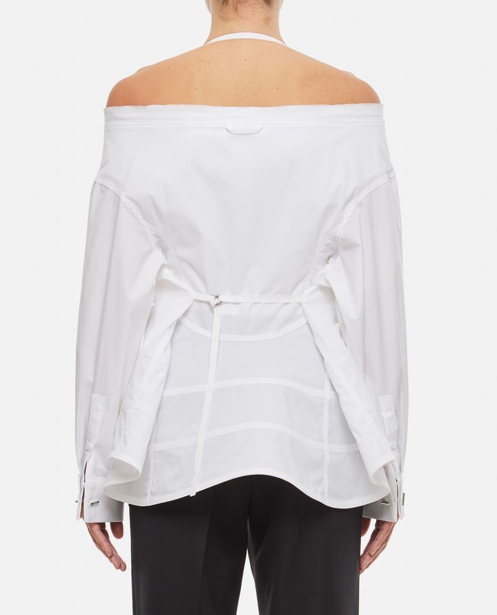 Jacquemus o1mle0824 La Chemise Peplo in White Size XS / US 0-2 / IT 36-38 - 2 Thumbnail