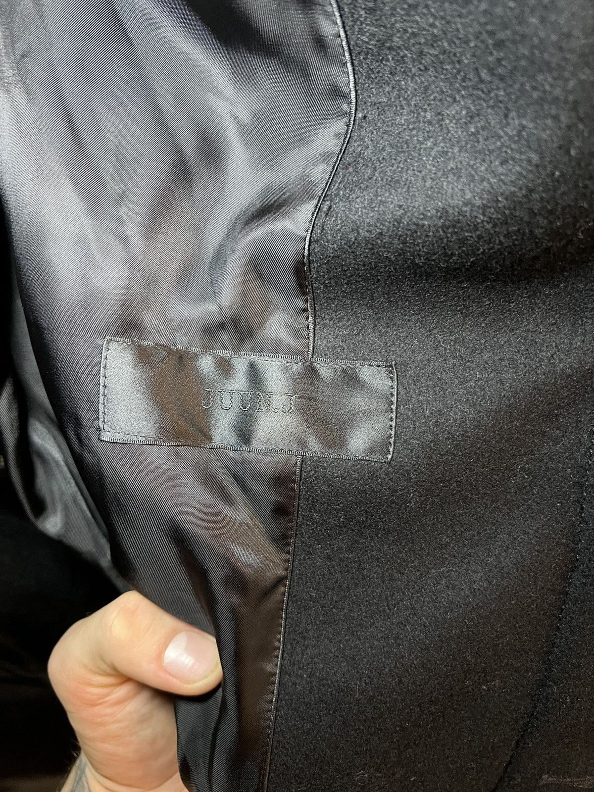 Juun.J JUUN.J Racoon and Rabbit hair multi layered wool long coat Size L / US 10 / IT 46 - 4 Thumbnail